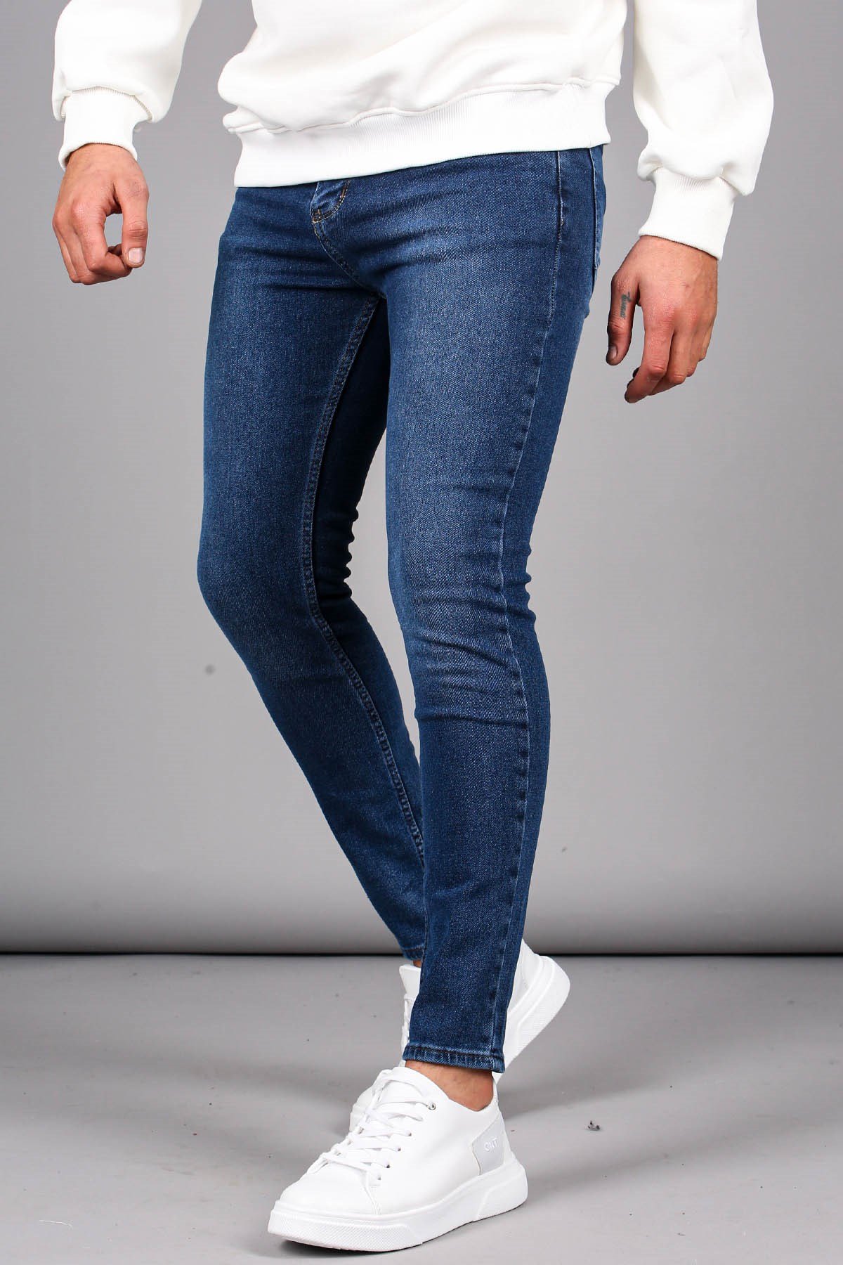 Mavi Full Likralı Taşlanmış Skinny Fit Erkek Jean 6327