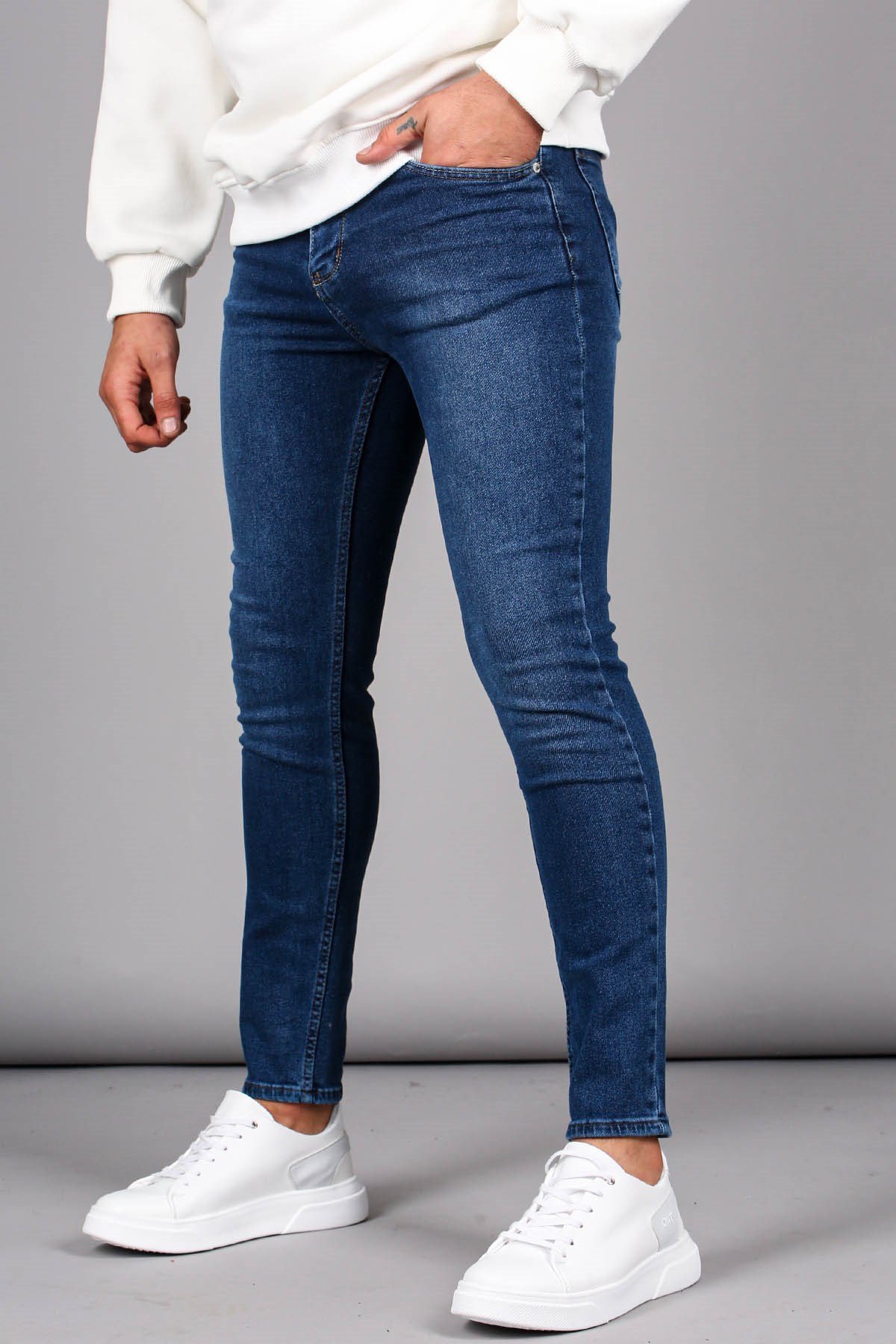 Mavi Full Likralı Taşlanmış Skinny Fit Erkek Jean 6327