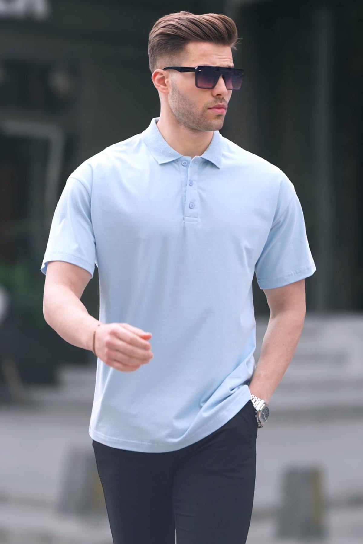 Mavi Polo Yaka Basic Erkek Tişört 6126