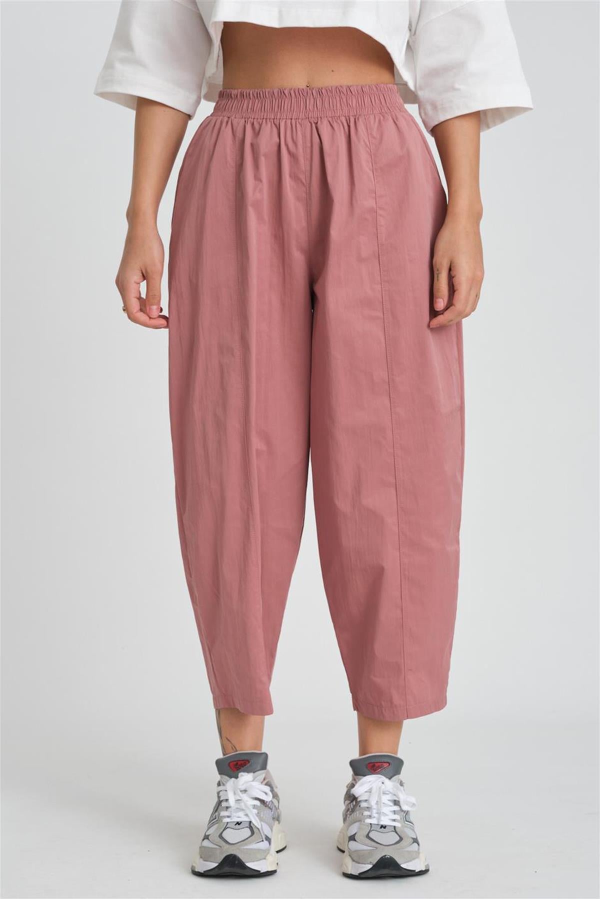 Pembe Beli Lastikli Balon Pantolon MG1833
