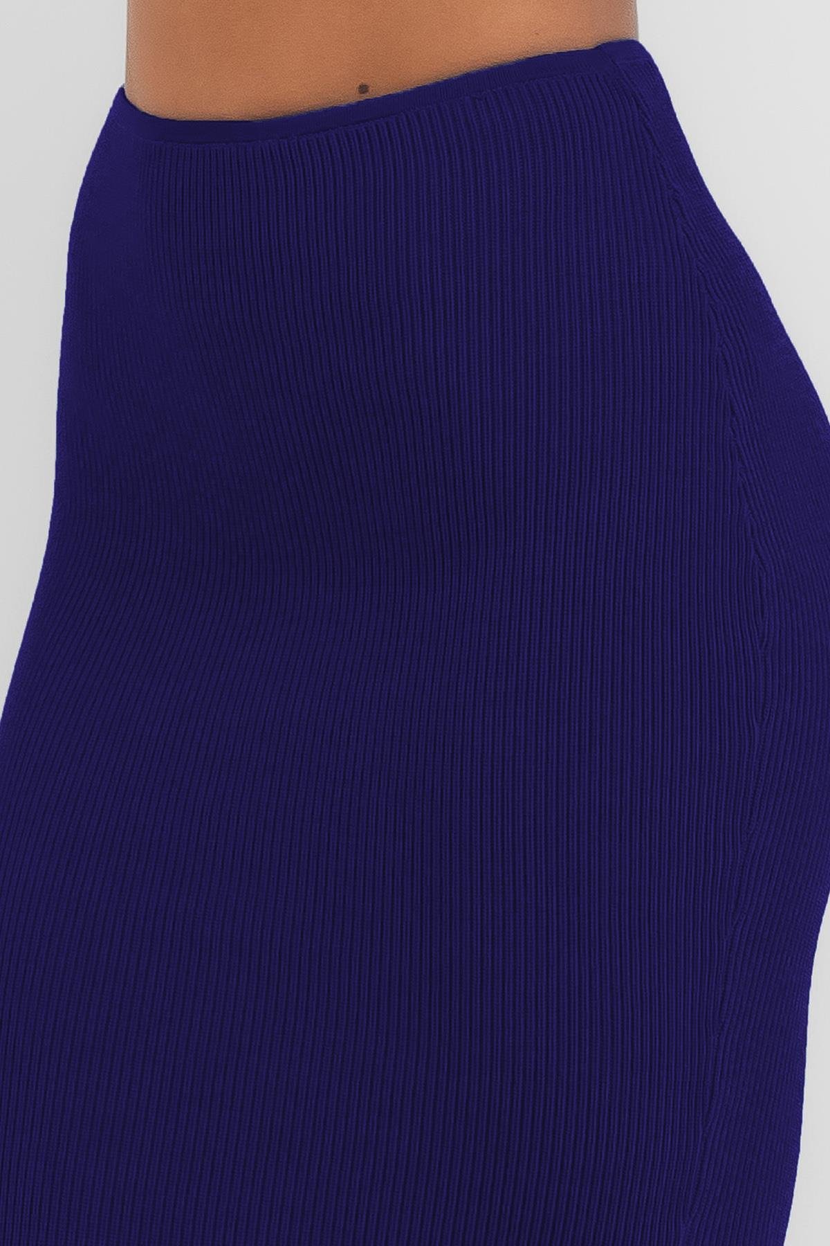Lacivert Basic Uzun Triko Etek MG1813
