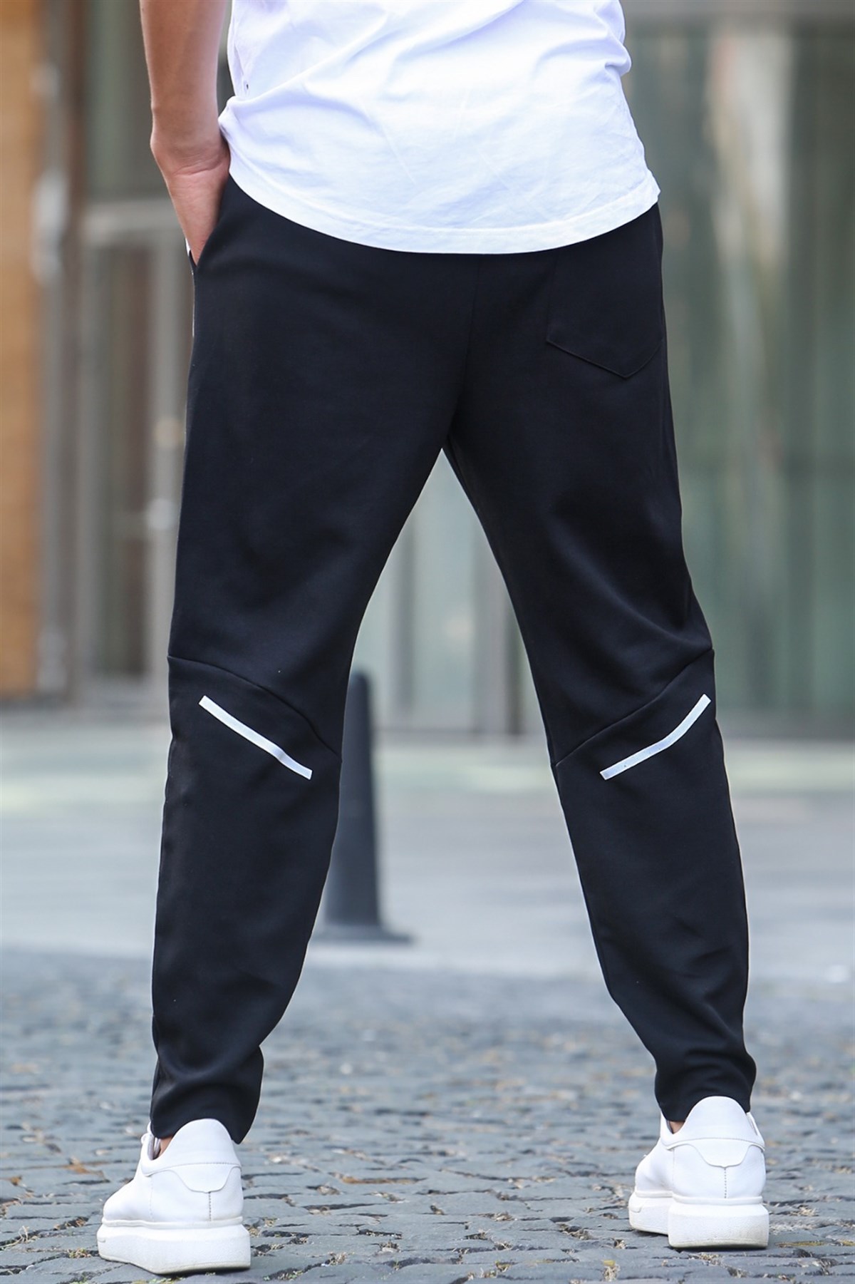 Siyah Baskılı Jogger Eşofman Altı 5476