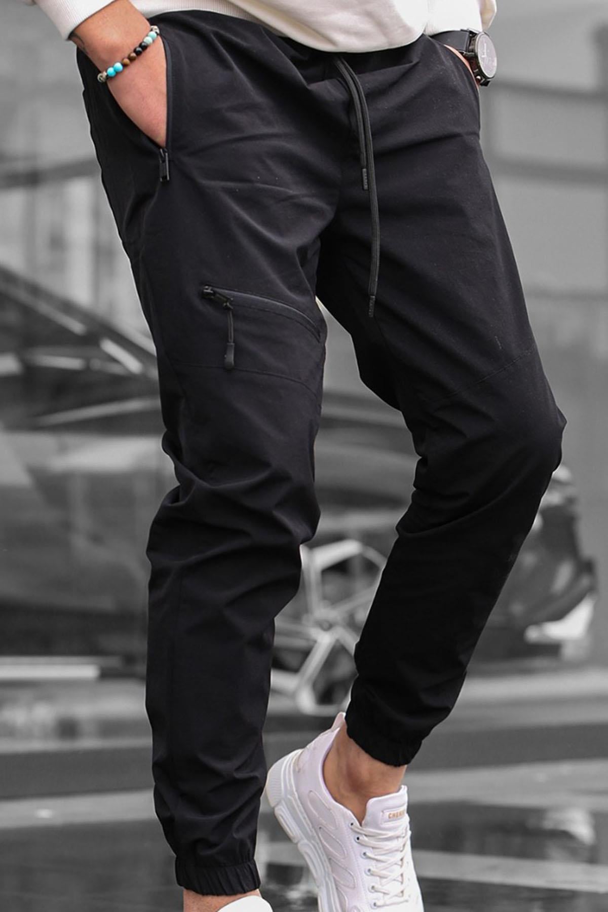 Men Black Jogger Trousers