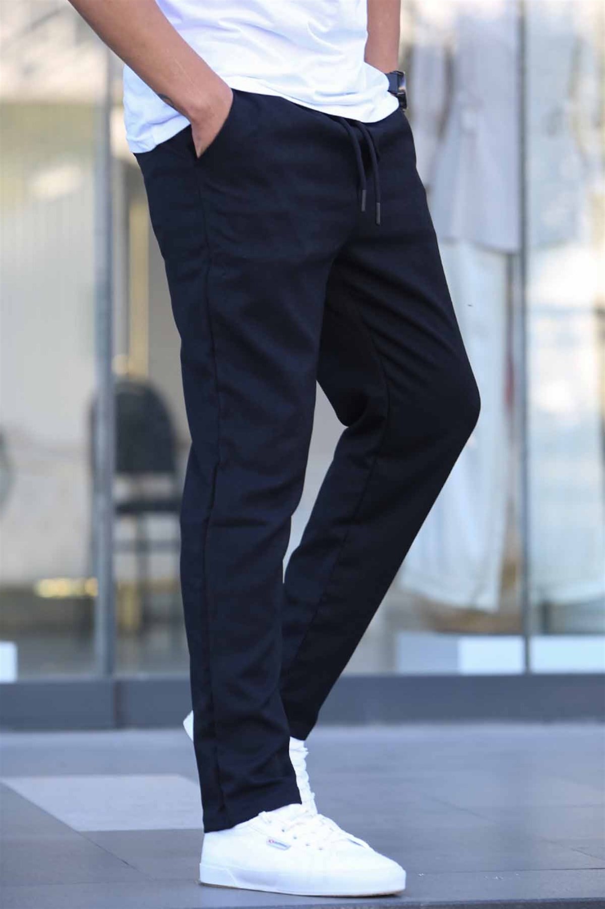 Siyah Regular Fit Basic Jogger Pantolon 5481