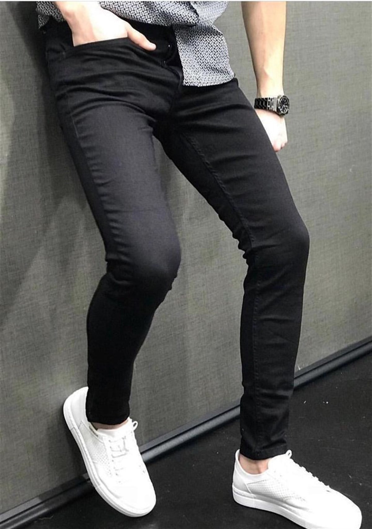Madmext Black Super Skinny Jeans 4000