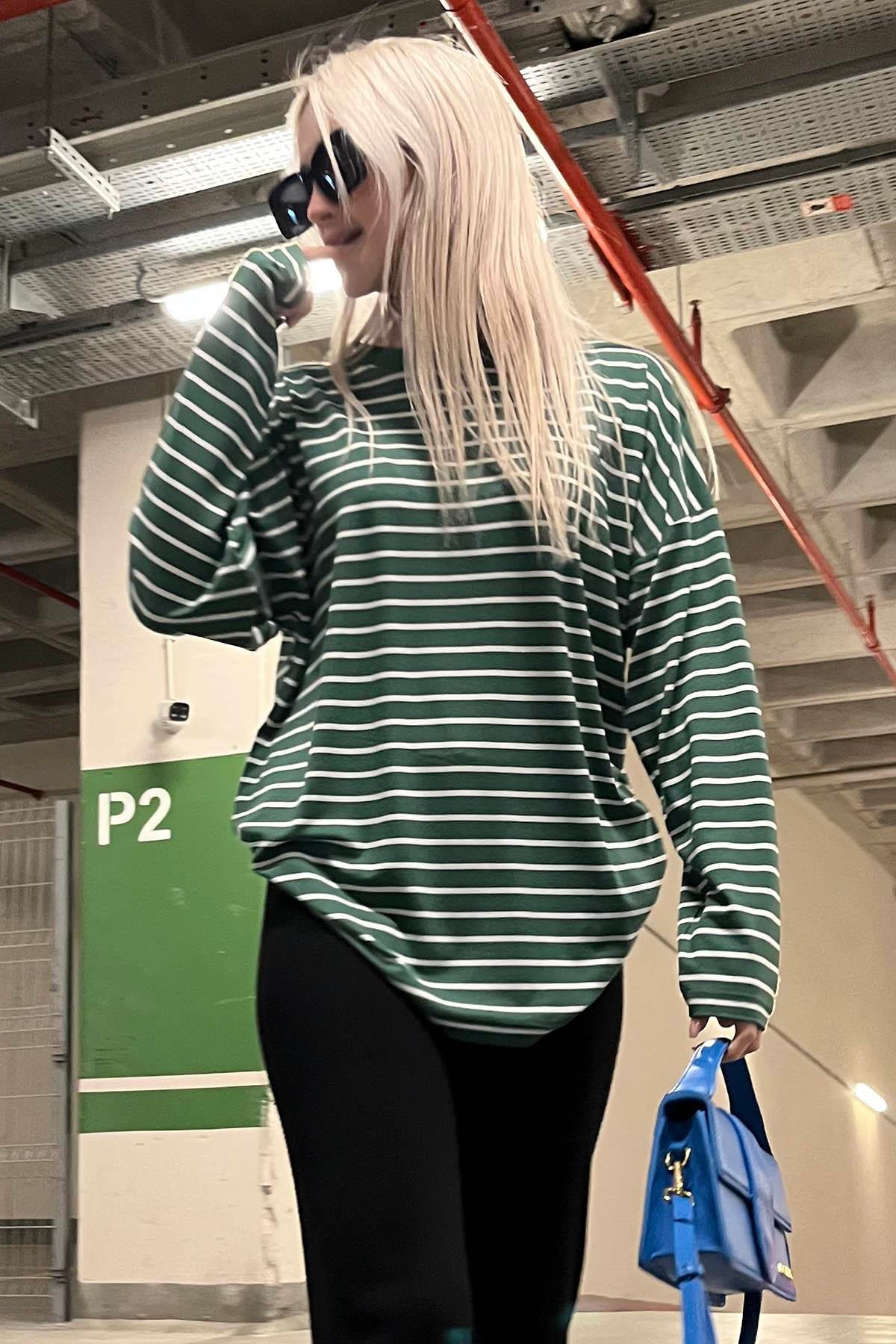 Yeşil Çizgili  Sweatshirt MG980