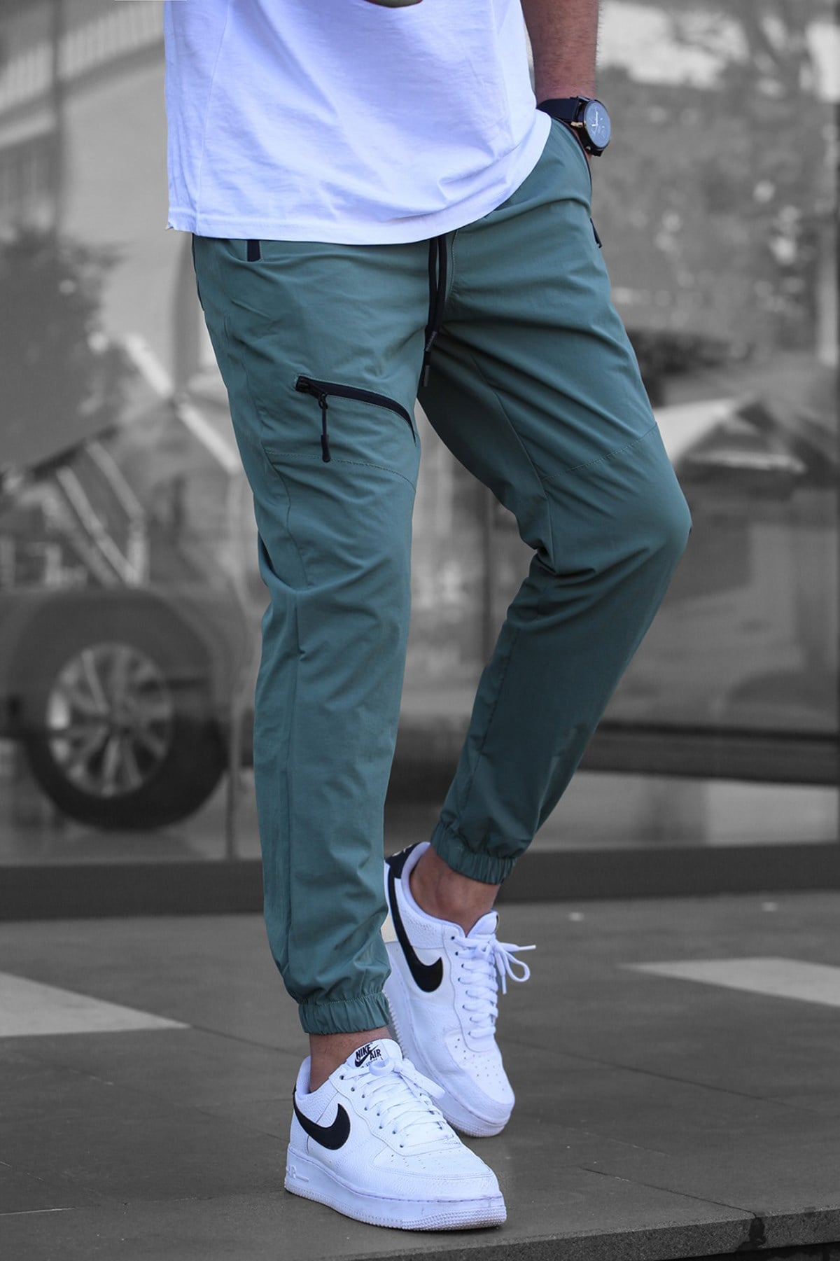 Men Green Jogger Trousers
