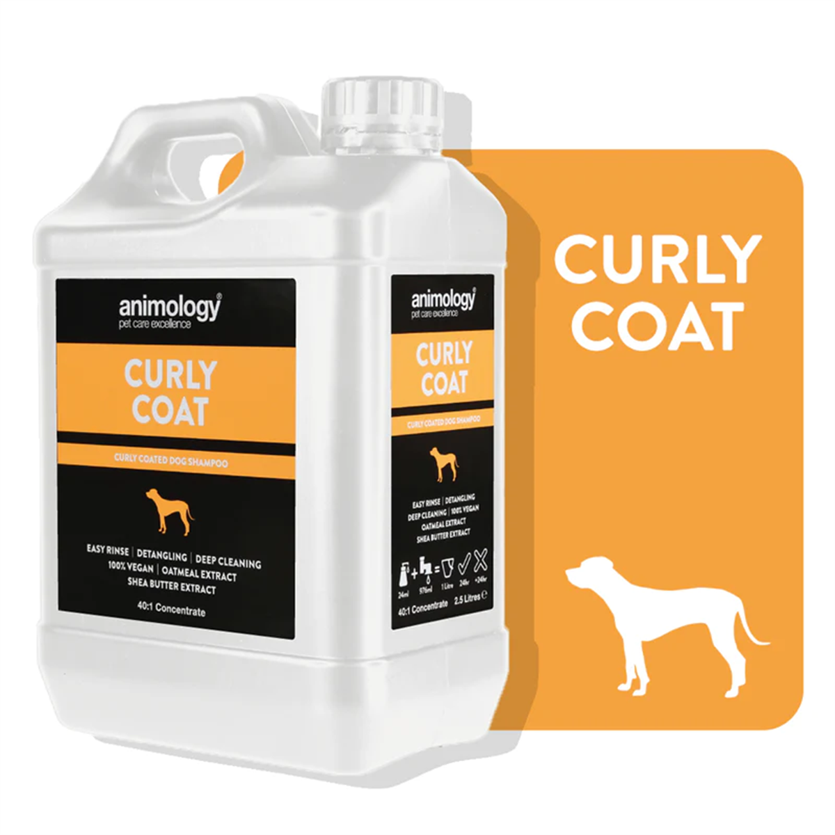Animology Curly Coat Kıvırcık Tüylü Köpeklere Özel 40:1  Konsantre Köpek Şampuanı 2.5 Lt - ACCPRO25