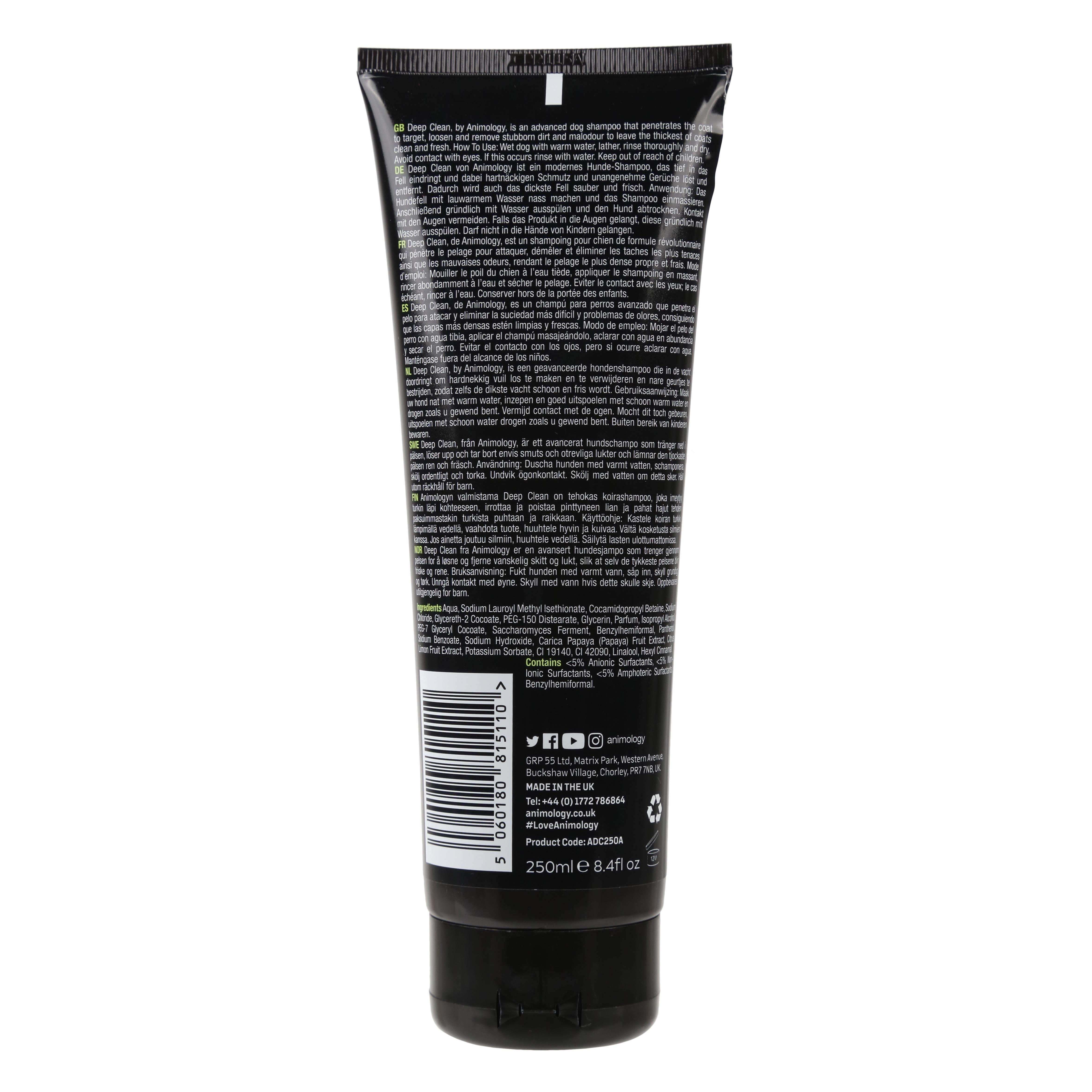 Animology Deep Clean Shampoo Derin Temizleyici Köpek Şampuanı 250  ML - ADC250