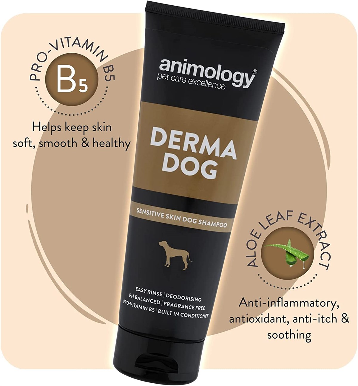 Animology Derma Dog Shampoo Hassas Derili Köpek Şampuanı 250  ML - ADE250