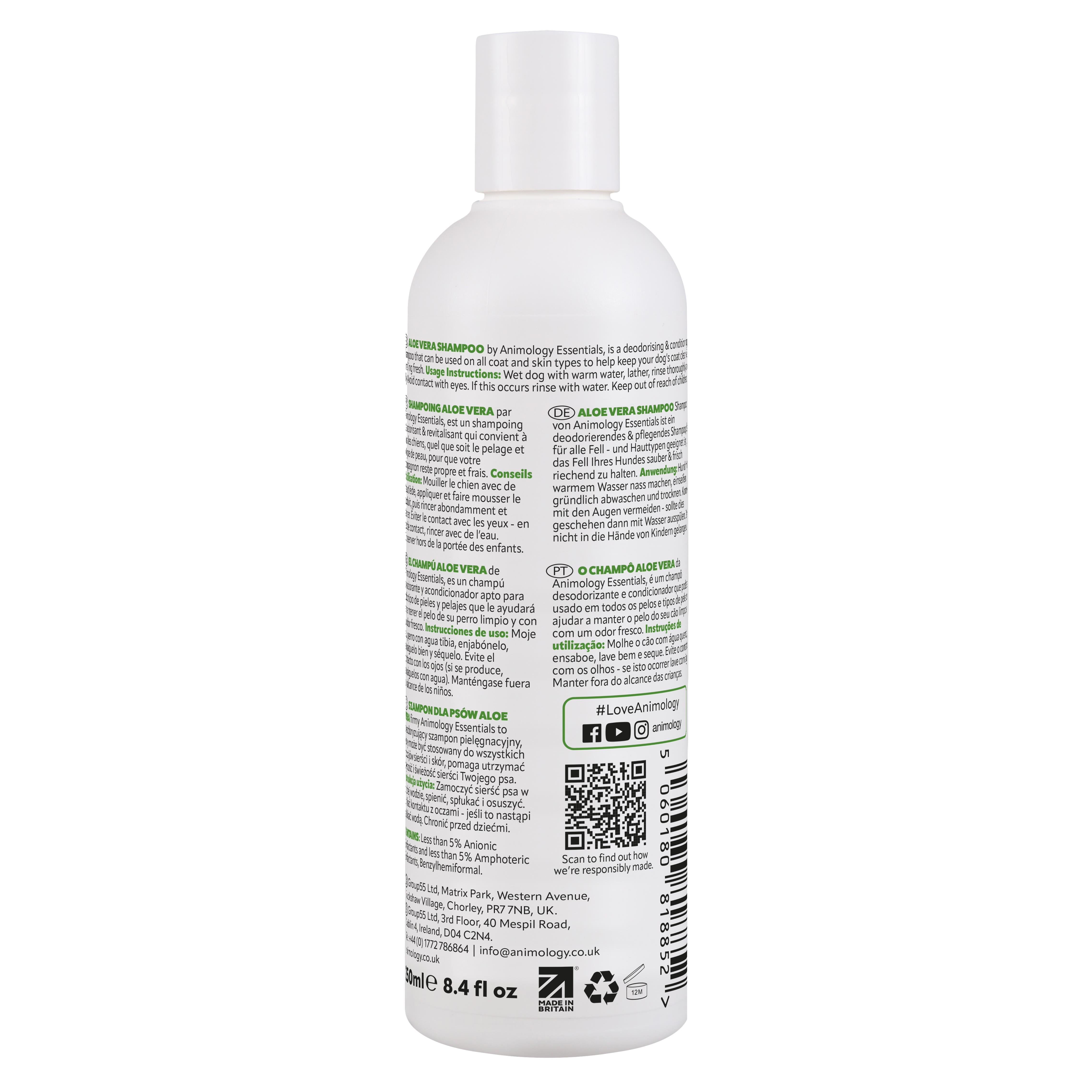 Animology Essentials Aloe Vera Shampoo Köpek Şampuanı 250  ML - EAVSH250A