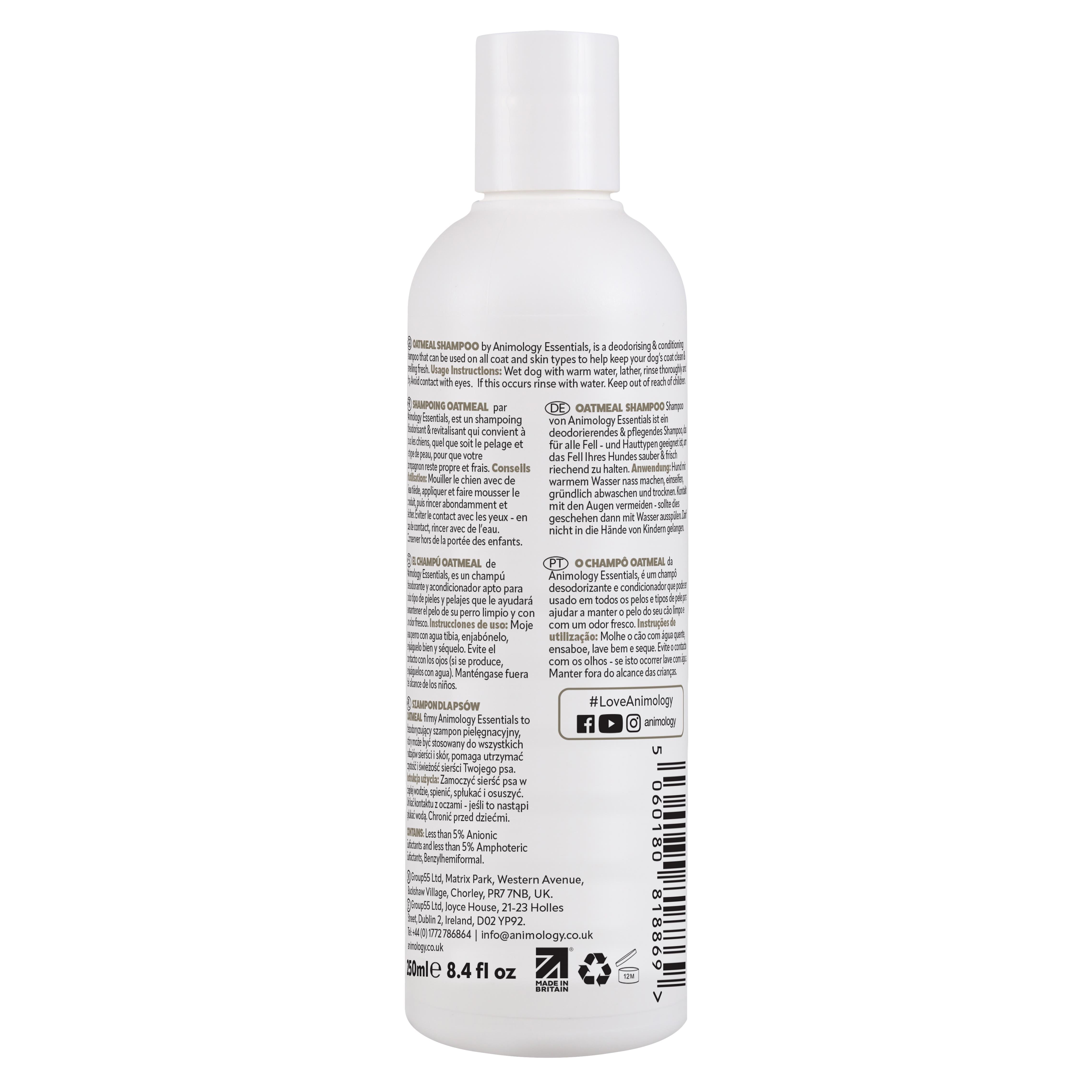 Animology Essentials Oatmeal Shampoo Köpek Şampuanı 250  ML - EOSH250A