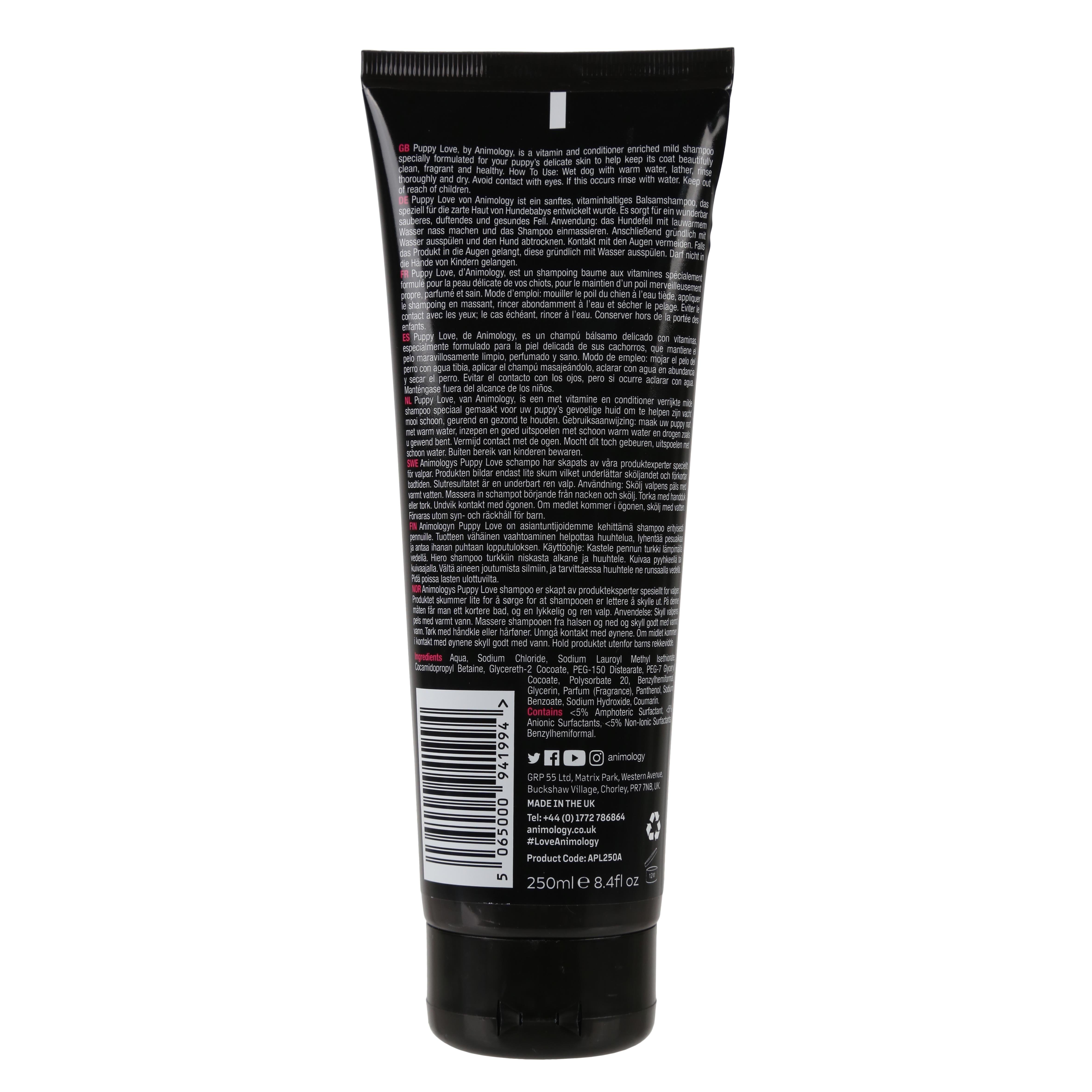 Animology Puppy Love Shampoo Yavru Köpek Şampuanı 250  ML - APL250