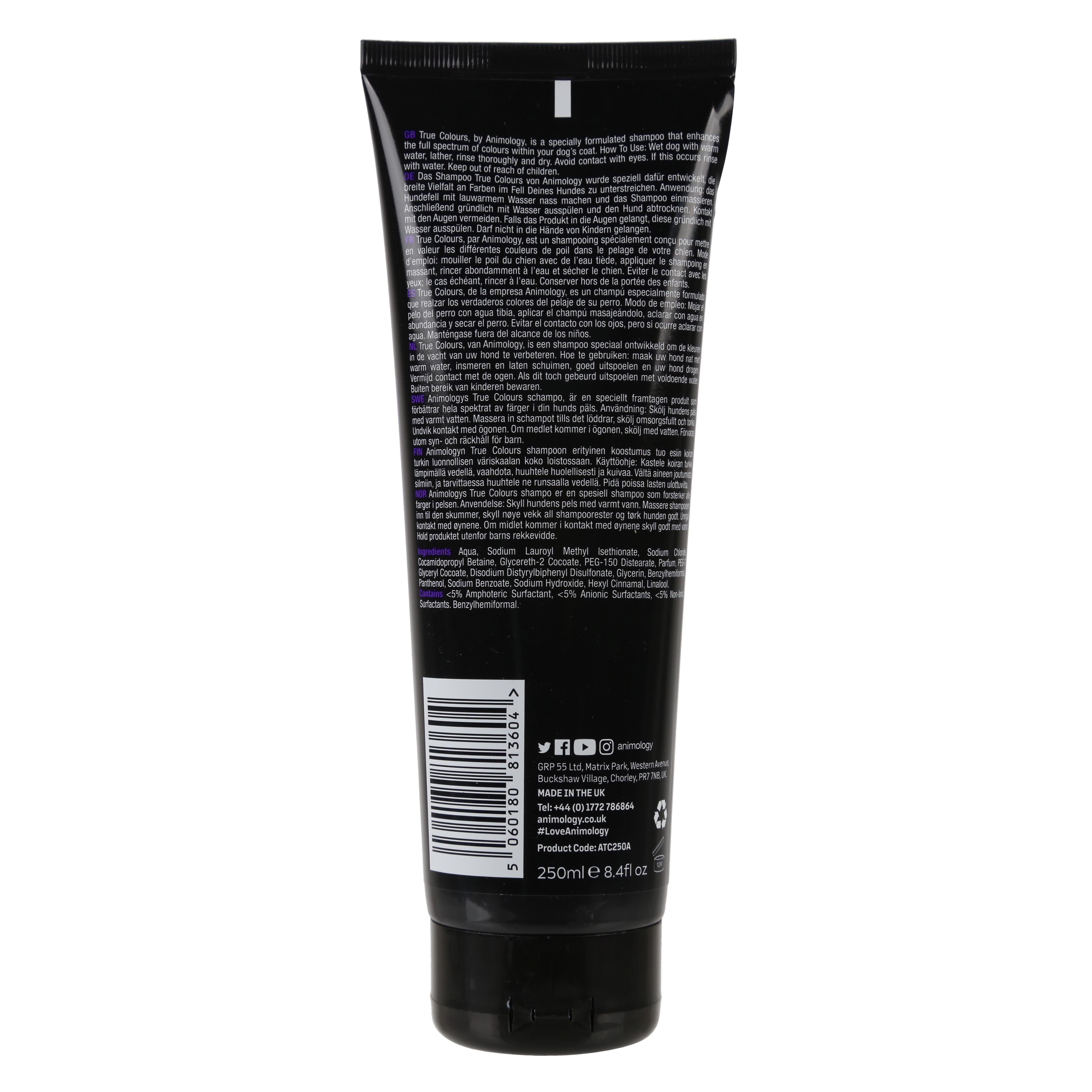 Animology True Colours Shampoo Renkli Tüylü Köpekler için Özel Şampuan 250  ML - ATC250