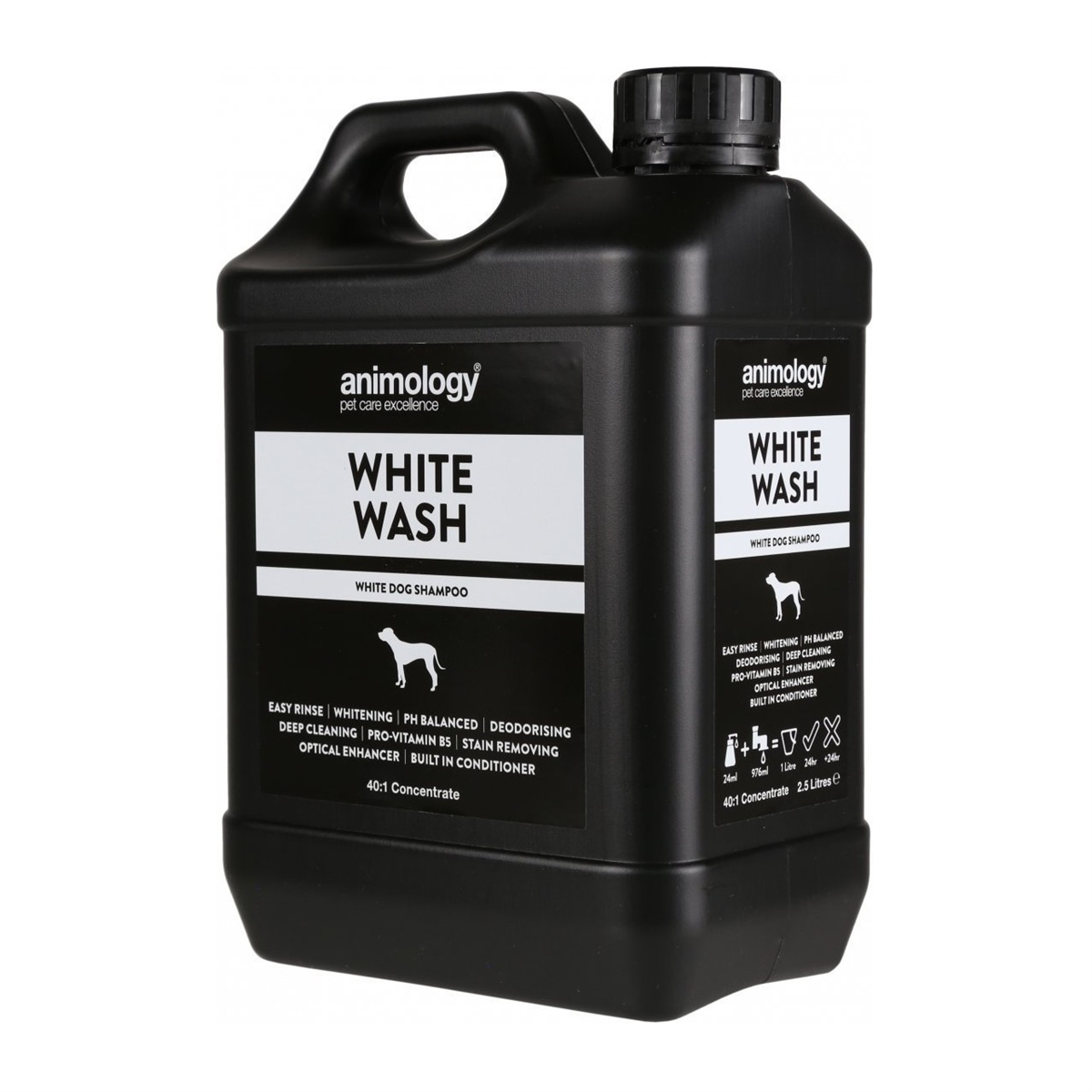 Animology White Wash Shampoo Beyaz Tüylü Köpeklere Özel 40:1  Konsantre Köpek Şampuanı 2.5 Lt - AWWPRO25