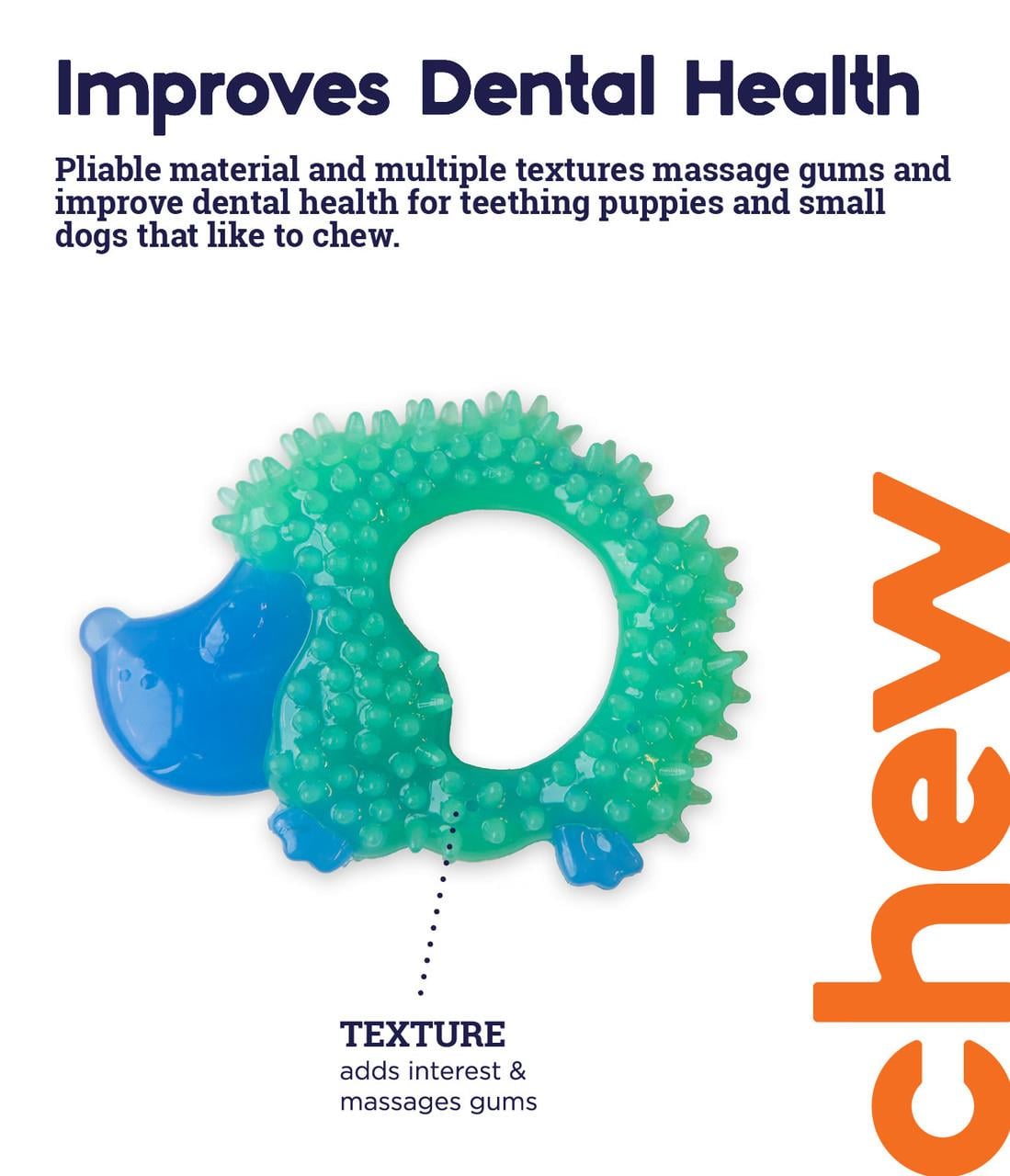 Cutie Chewies Hedgehog Dog Chew Toy Köpek Çiğneme Oyuncağı - 67893