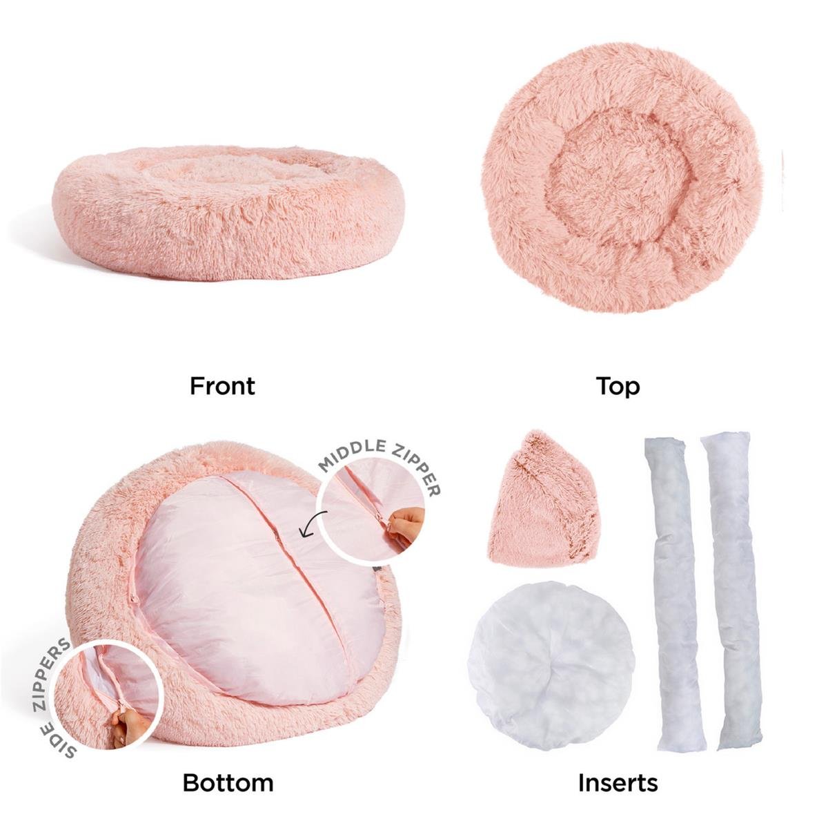 Donut Shag Cotton Candy Köpek Yatağı 76 x 76 cm. - VP - 4968M