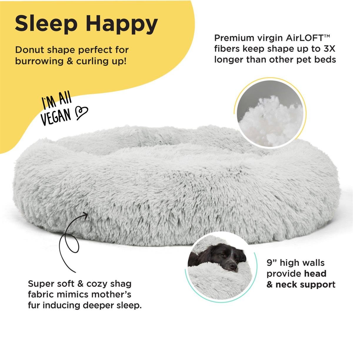 Donut Shag Frost Köpek Yatağı 76,2 x 76,2 cm. - VP - 4764M