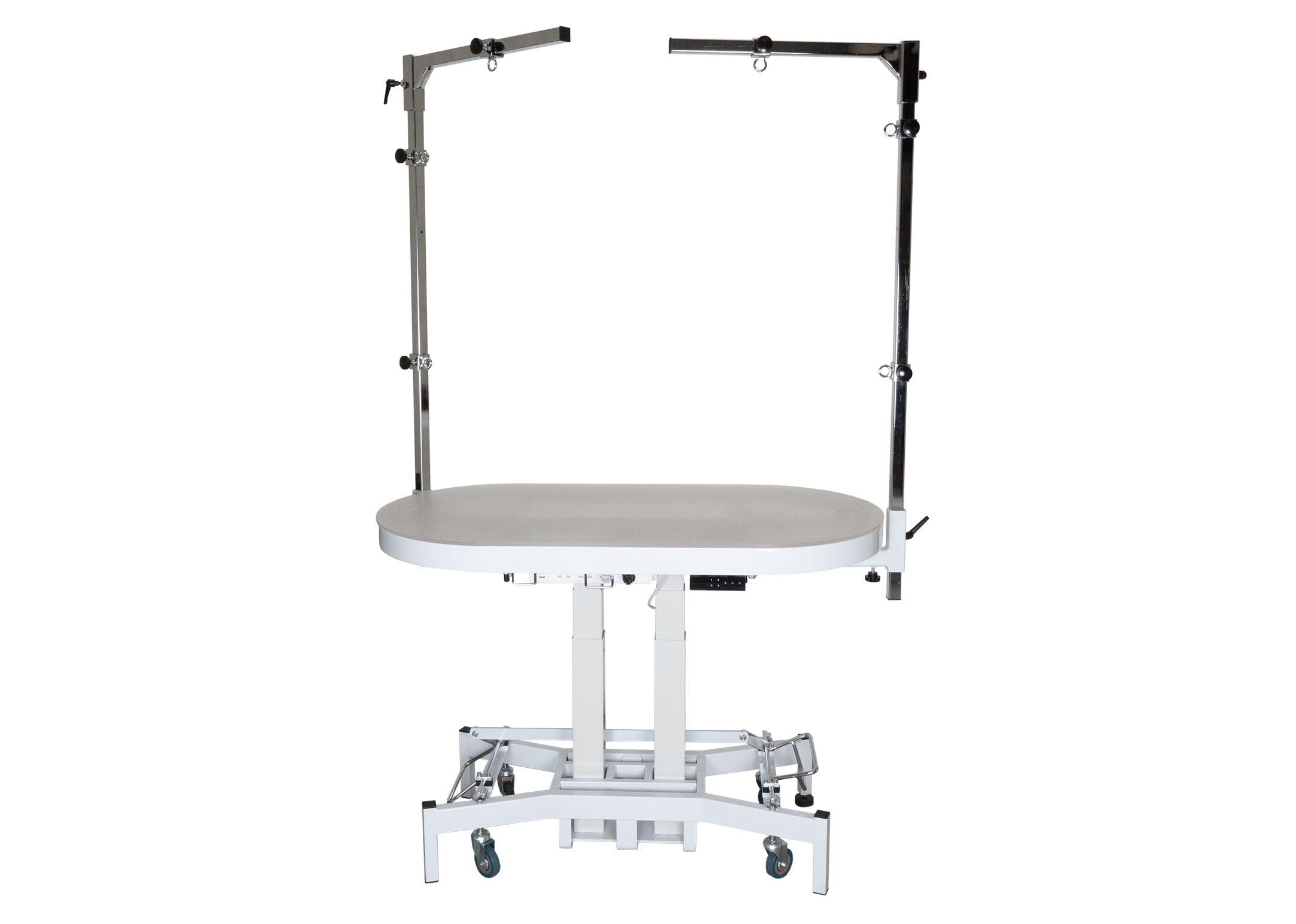 Groom-X Compact Electric Tournament Table with Light - Oval - 119.5 x 61 cm - H 61-110 cm - 12GRX038