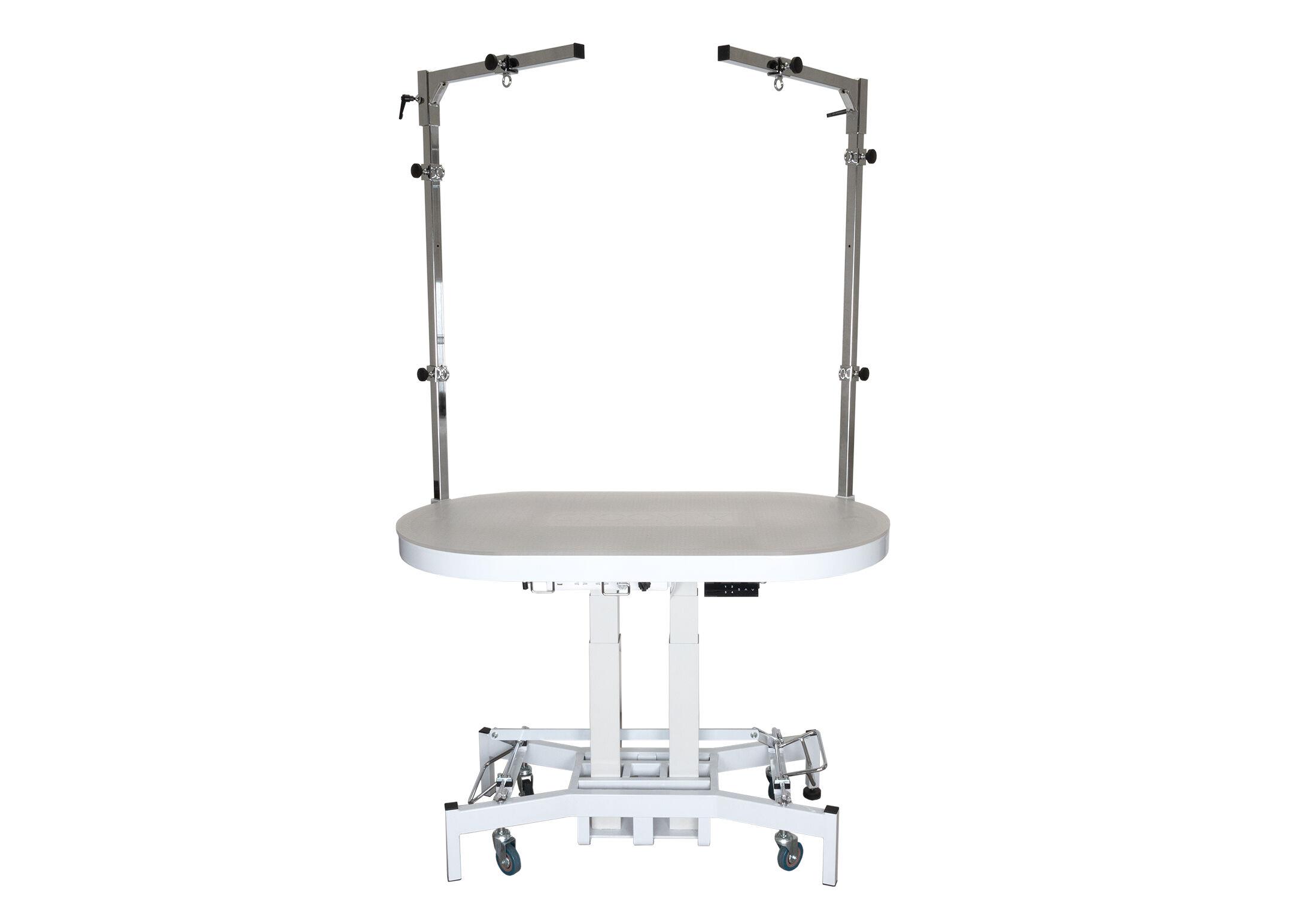 Groom-X Compact Electric Tournament Table with Light - Oval - 119.5 x 61 cm - H 61-110 cm - 12GRX038