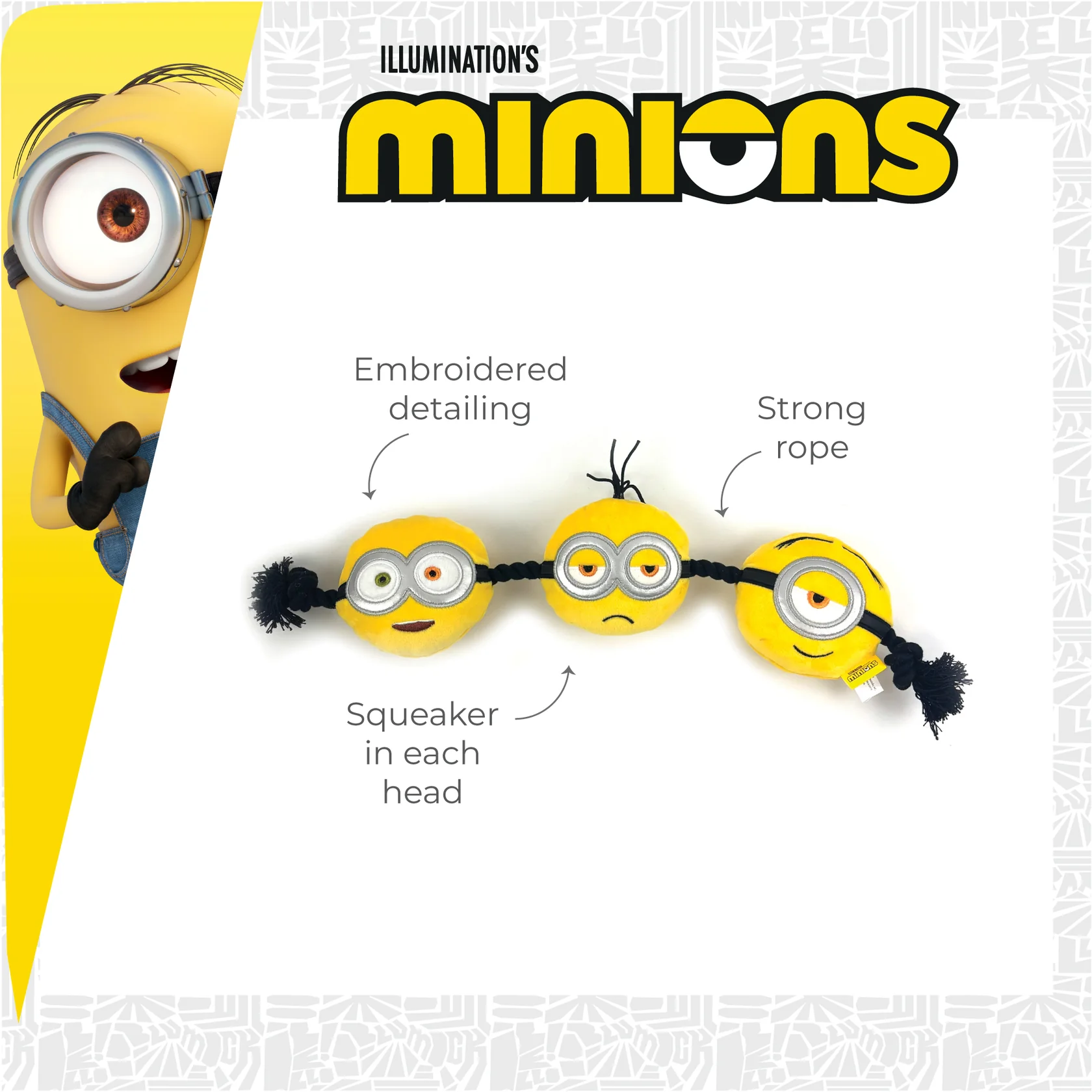 Minion® 3-Head Rope Tug - 15713
