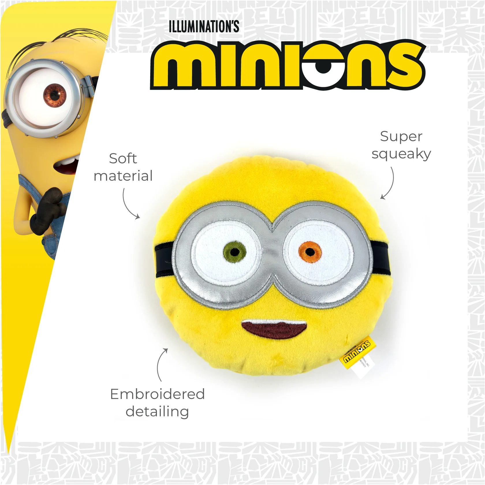 Minion® Squeaky Head (Bob,Stuart,Kevin) - 15717