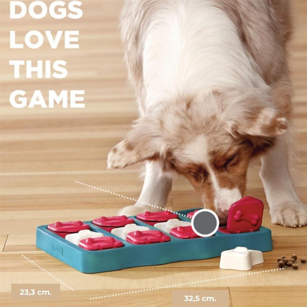 Outward Hound Dog Brick Interactive Treat Puzzle Köpek Oyuncağı, Mavi - 67333M
