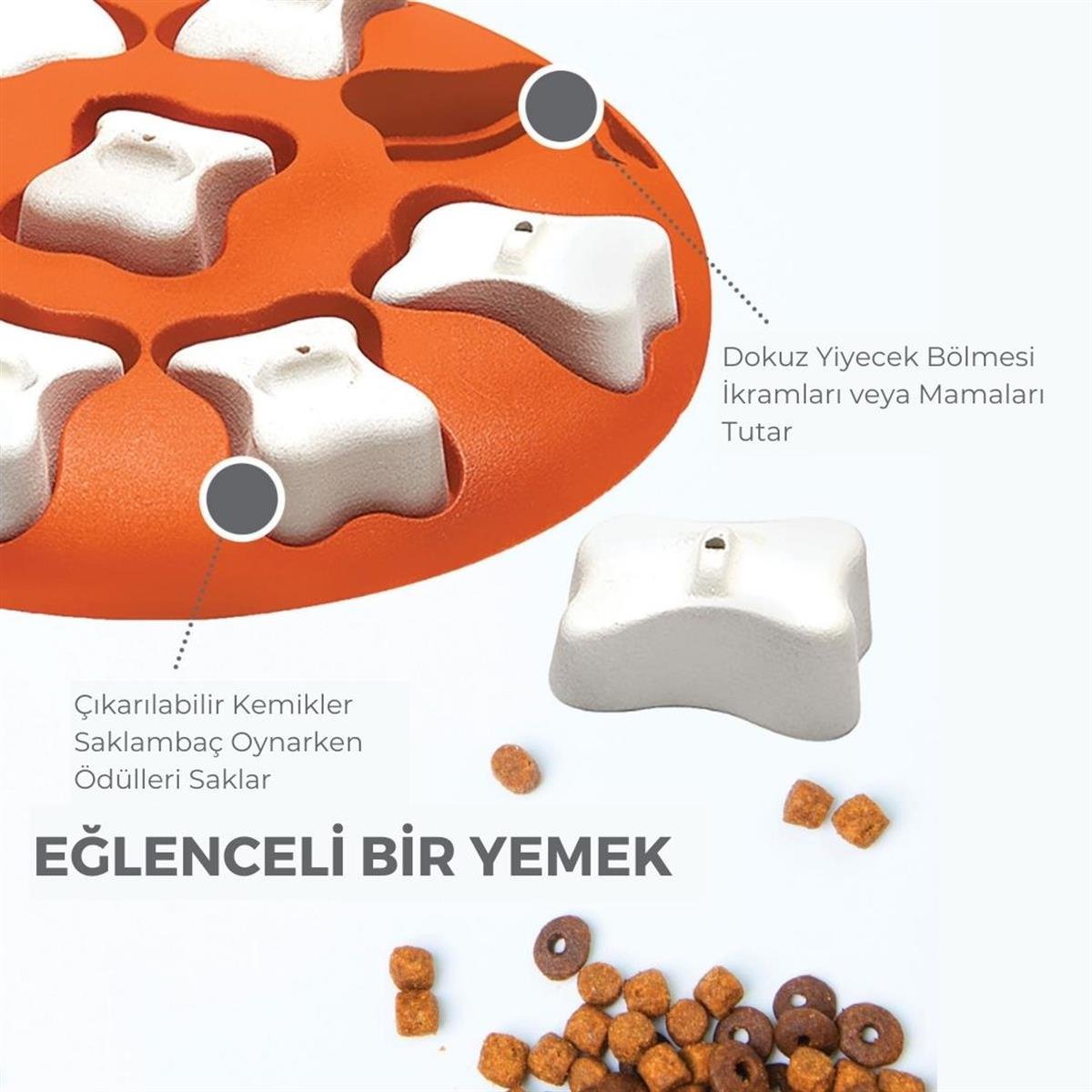 Outward Hound Dog Smart Interactive Treat Puzzle Köpek Oyuncağı, Turuncu - 67331M