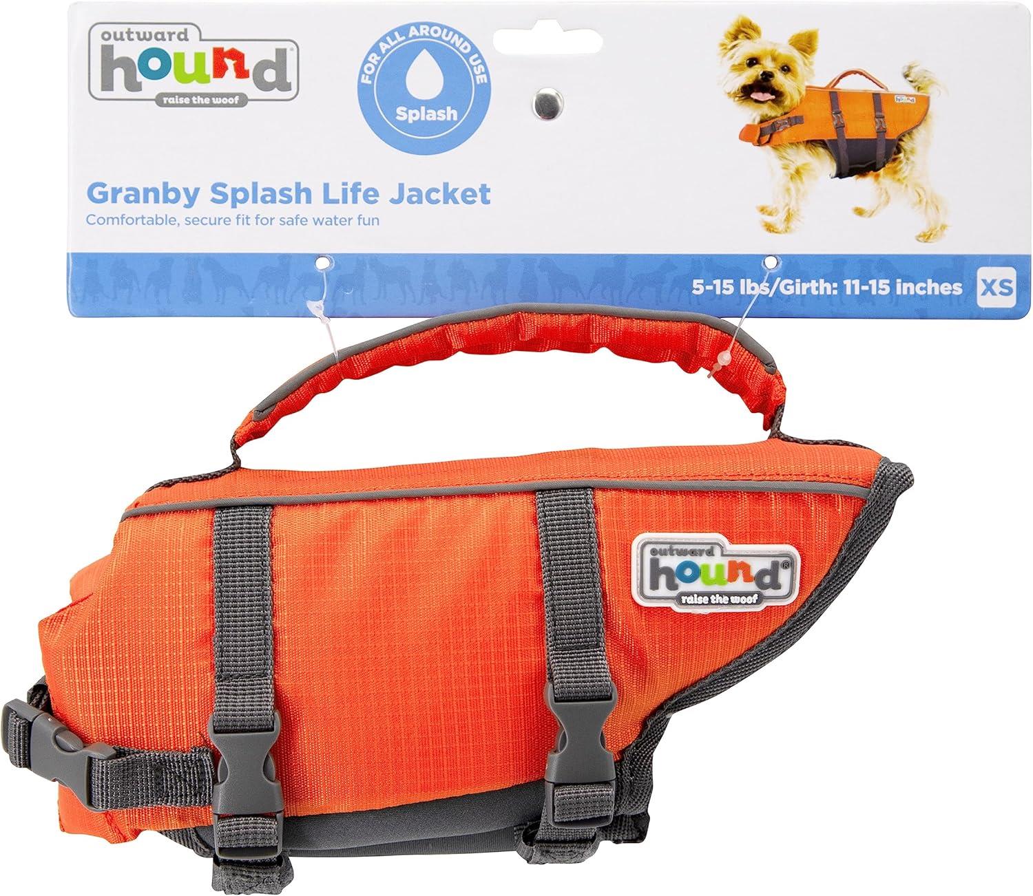 Outward Hound Granby Splash Turuncu Köpek Can Yeleği, XS - 22018M