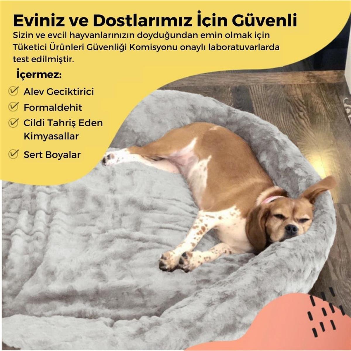 Outward Hound The Original Calming Donut Lux Kedi ve Köpek Yatağı 23 x 23 Inch. - 4686M