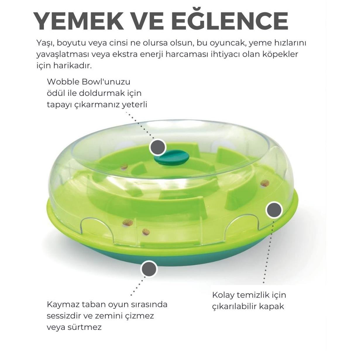 Outward Hound Wobble Bowl Interactive Treat Puzzle Köpek Oyuncağı Medium - 69344M