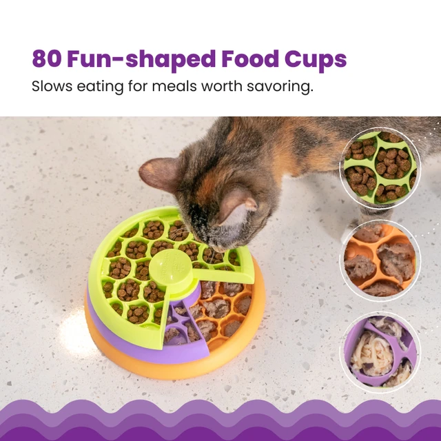 Petstages Kitty Lickin' Layers Cat Fun Feeder Treat Puzzle Kedi Mama Kabı - 71090