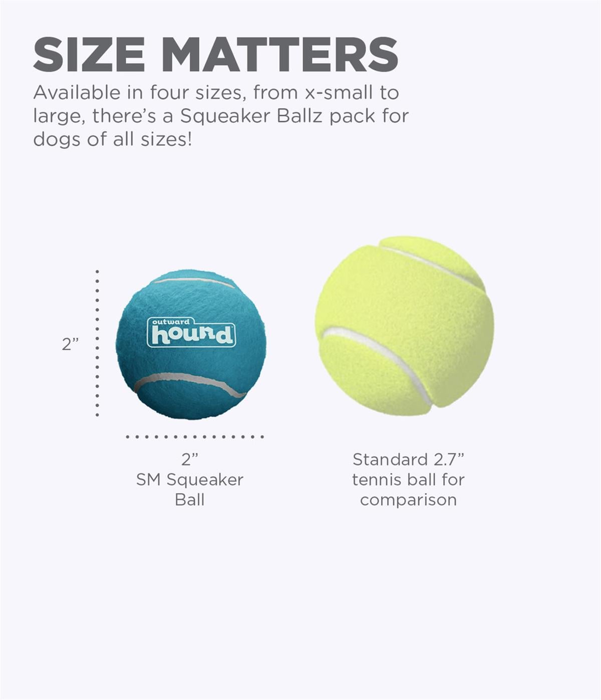 Petstages Squeaker Ballz Squeaky Tenis Topları, Small - 68001