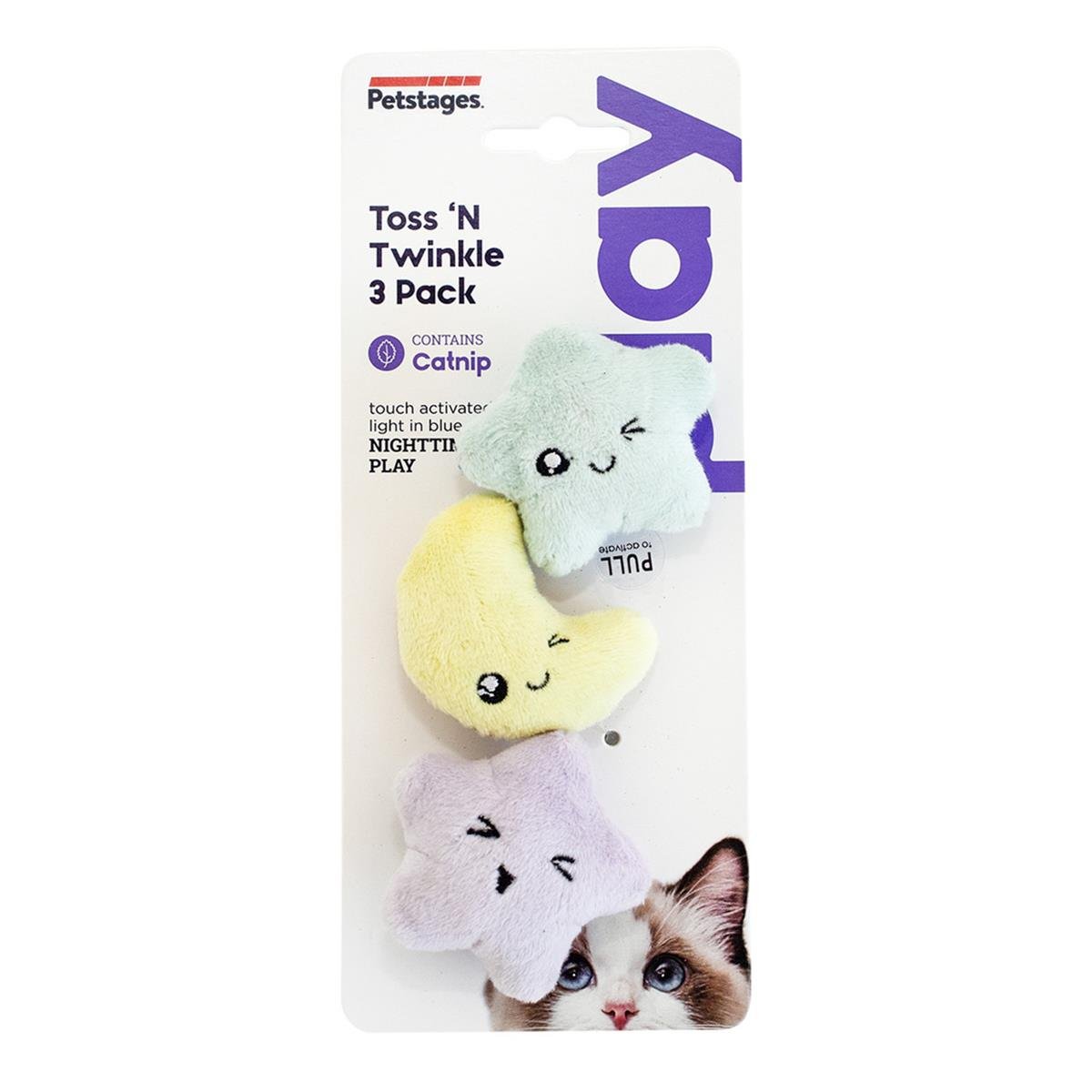 Petstages Toss 'N Twinkle Catnip Kedi Oyuncakları - 3'lü Paket - 70381