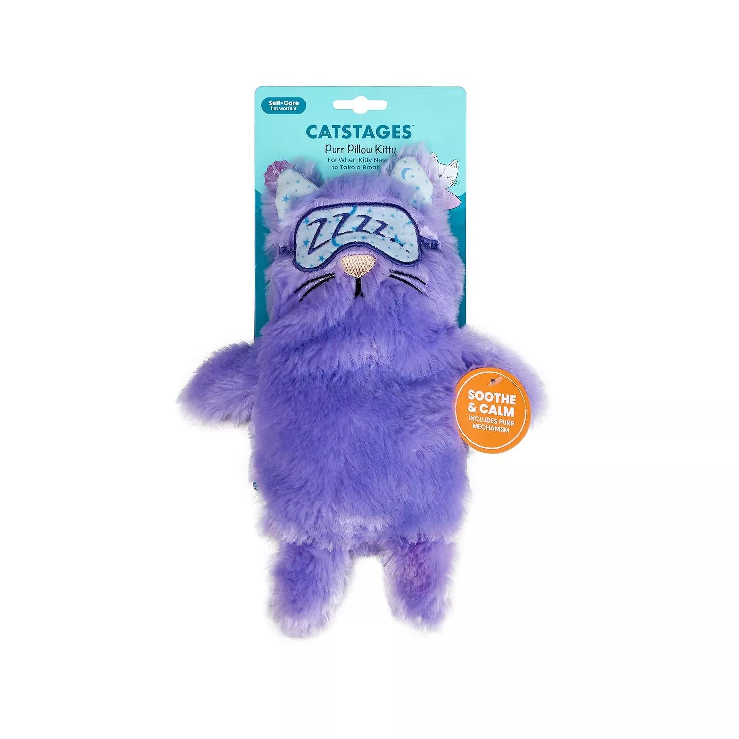 Purr Pillow Purple Peluş Kedi Oyuncağı - 719M