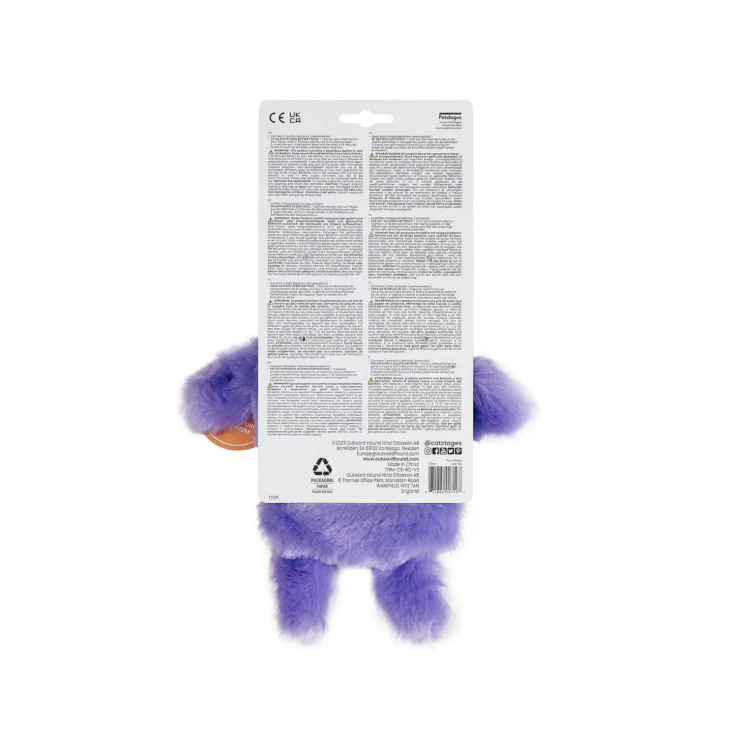 Purr Pillow Purple Peluş Kedi Oyuncağı - 719M