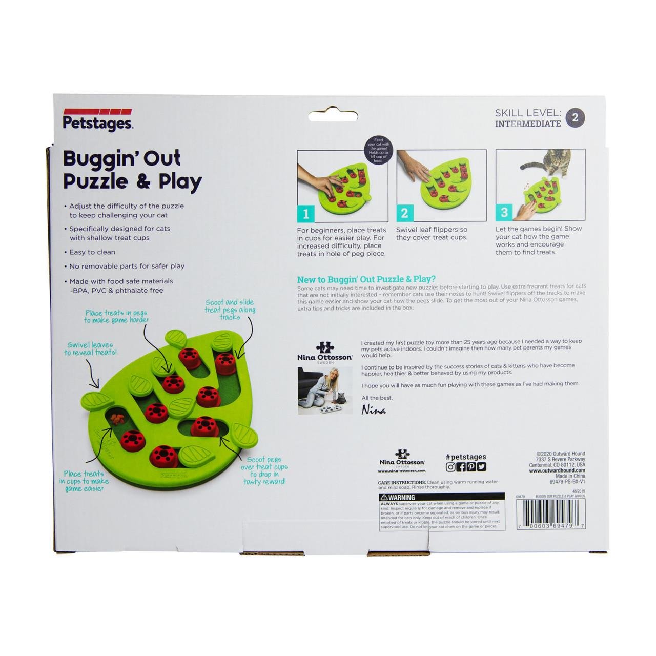 Puzzle & Play Buggin Out Green İnteraktif Kedi Oyuncağı - 69479M