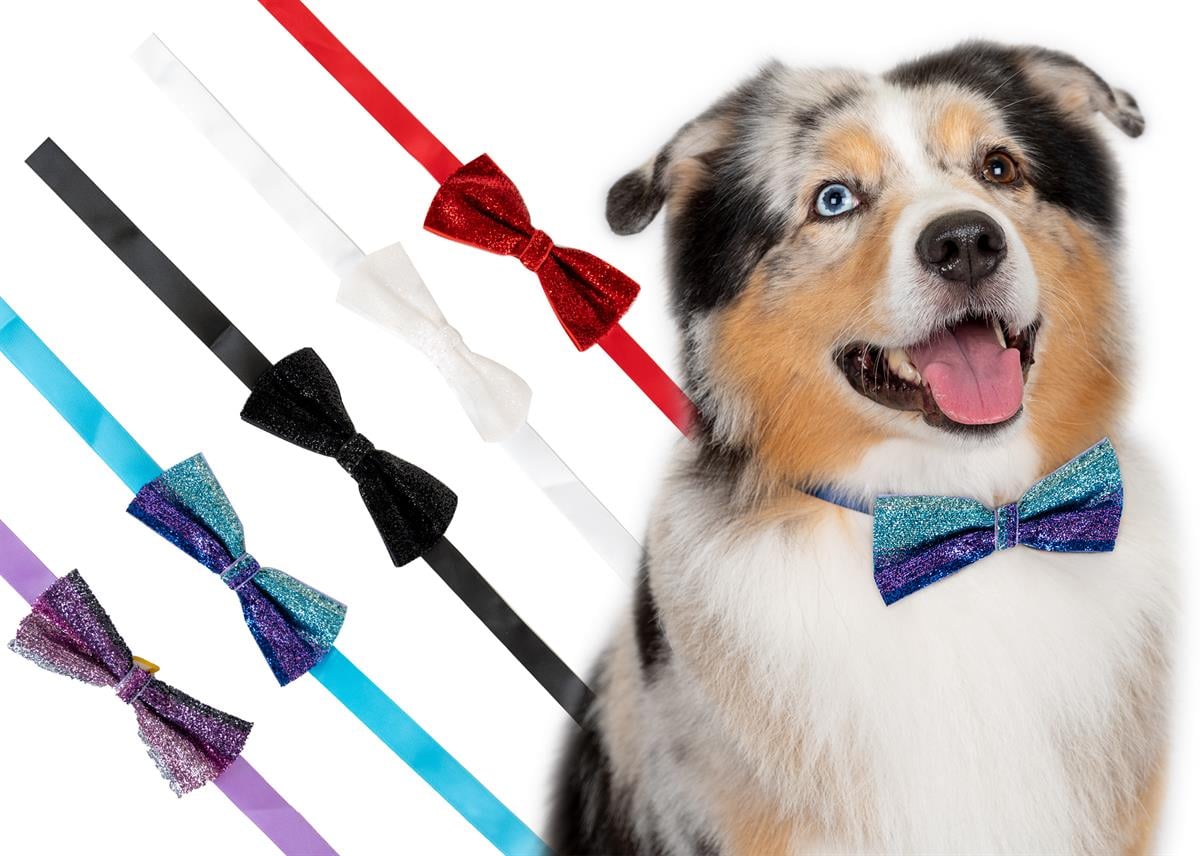 Show Tech Canine Costume Dickie Bows Sparkle 10-Pack Assorted - 65STE685