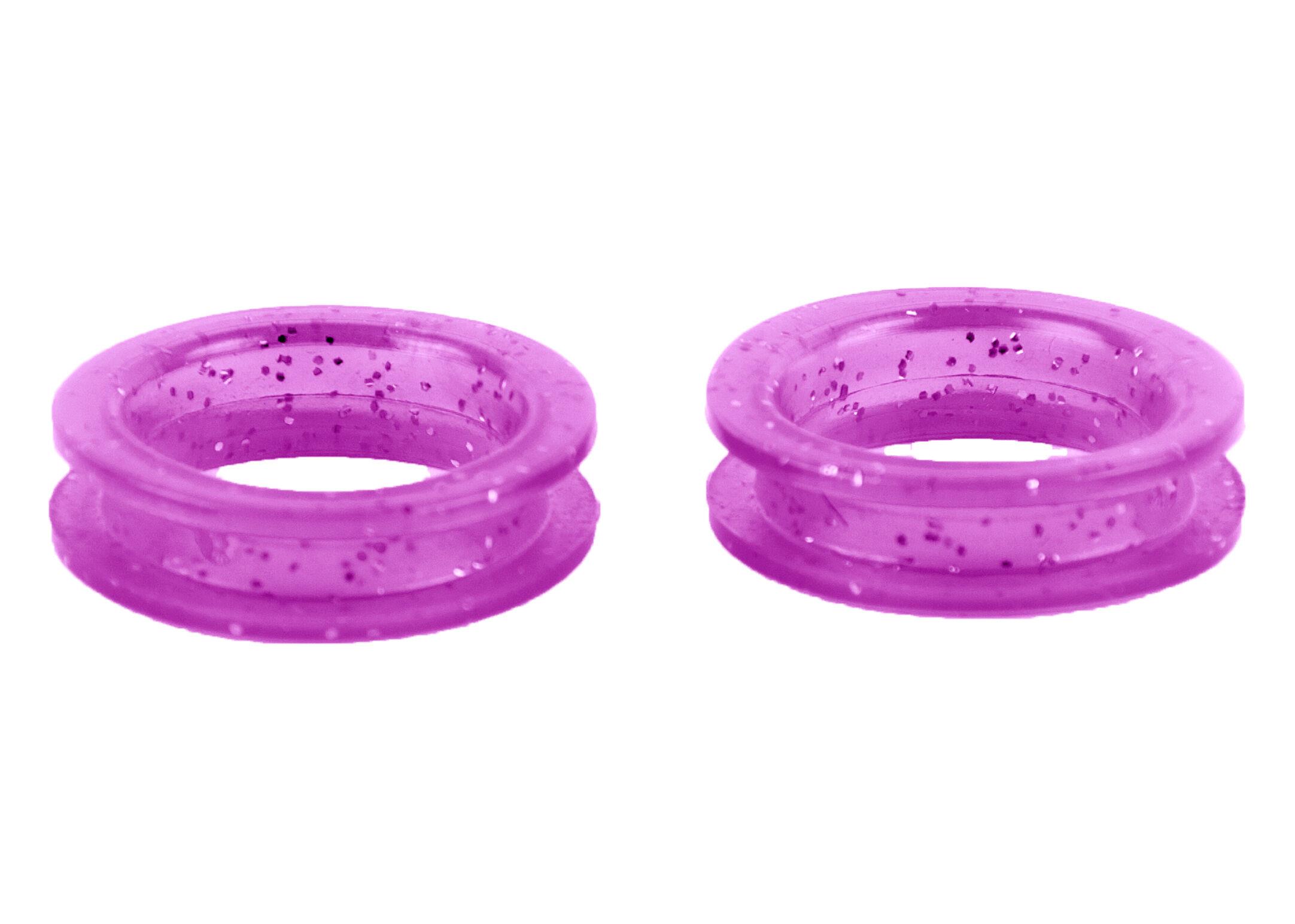 Show Tech Finger Ring 22 mm Purple Glitter Scissor rings 2 Pcs- 22STE056