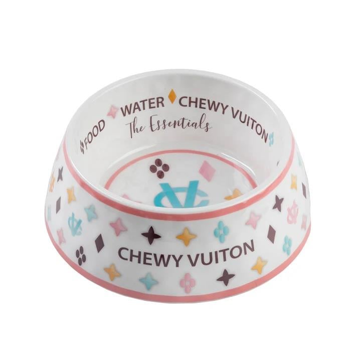 White Chewy Vuiton Bowl - HDD-200- MD