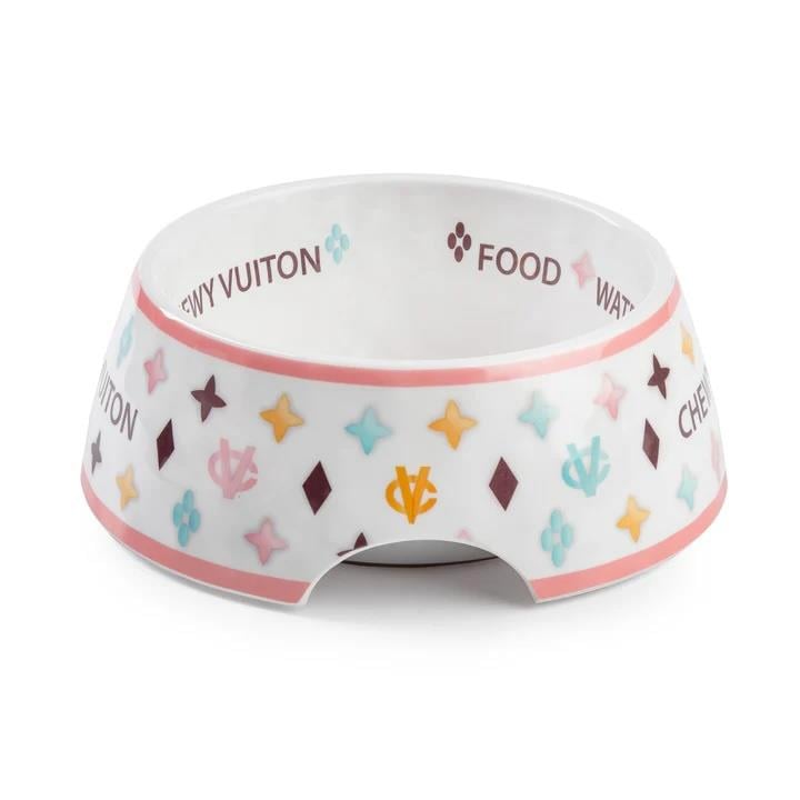 White Chewy Vuiton Bowl - HDD-200- MD