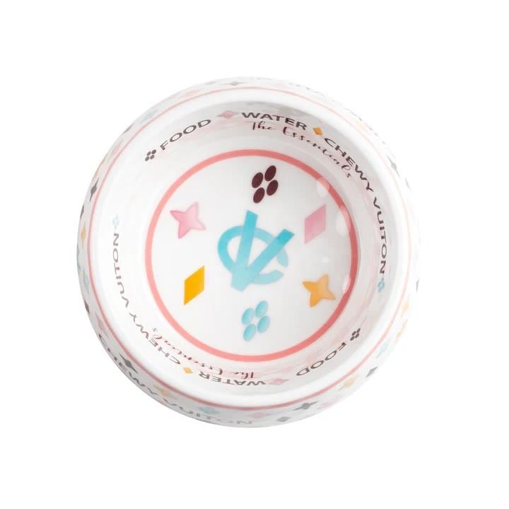White Chewy Vuiton Bowl - HDD-200- MD