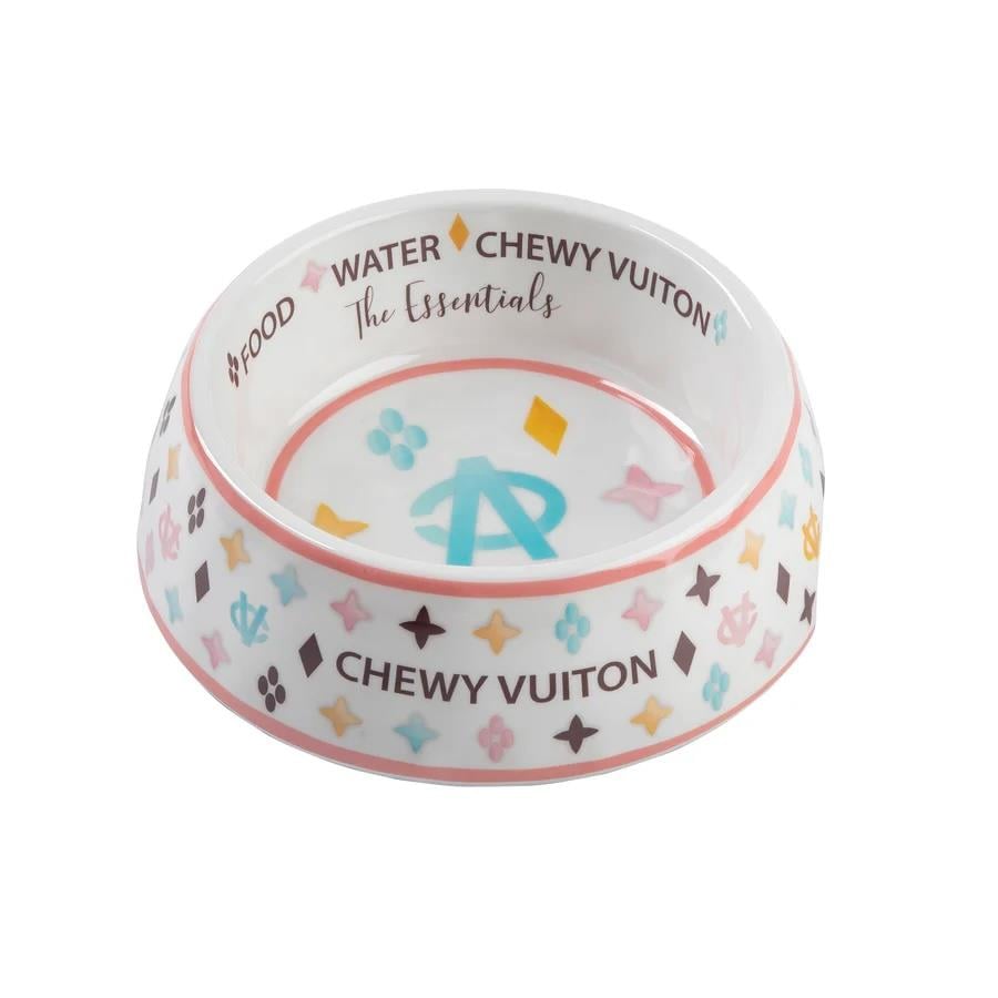 White Chewy Vuiton Bowl - HDD-200- SM