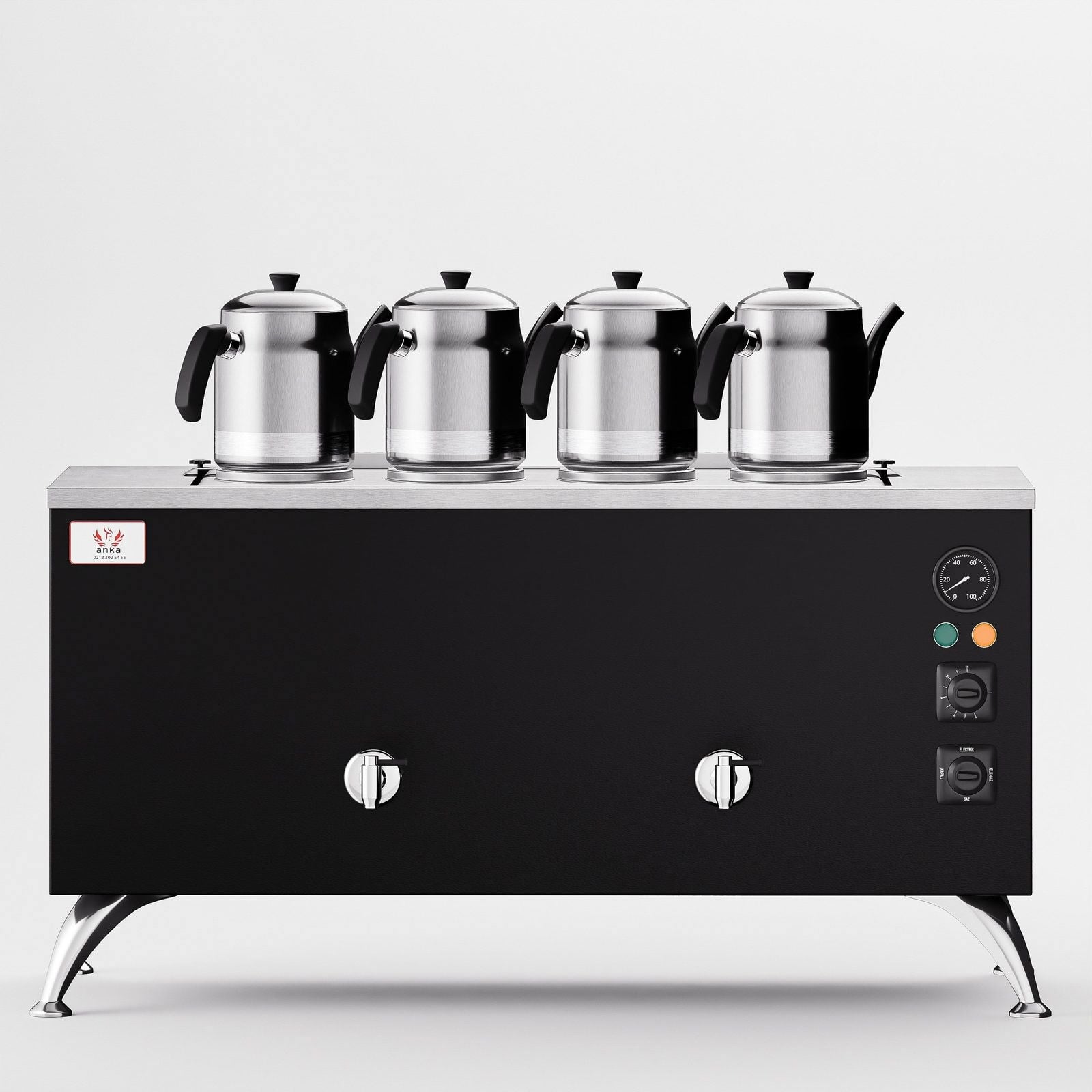 Anka Black Pro Compact Elektrikli Çay Makinesi / Kompakt Tasarım, Profesyonel Kullanım,(BPE4)