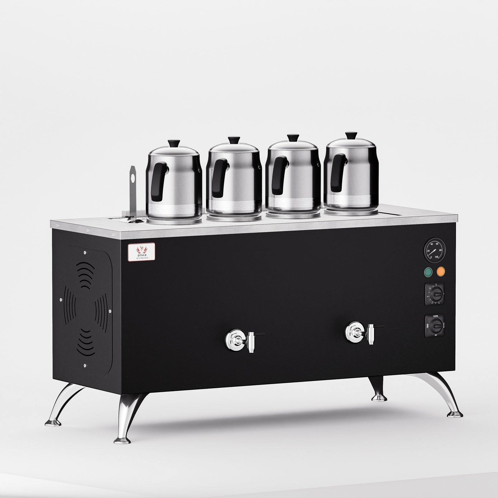 Anka Black Pro Compact Elektrikli Çay Makinesi / Kompakt Tasarım, Profesyonel Kullanım,(BPE4)