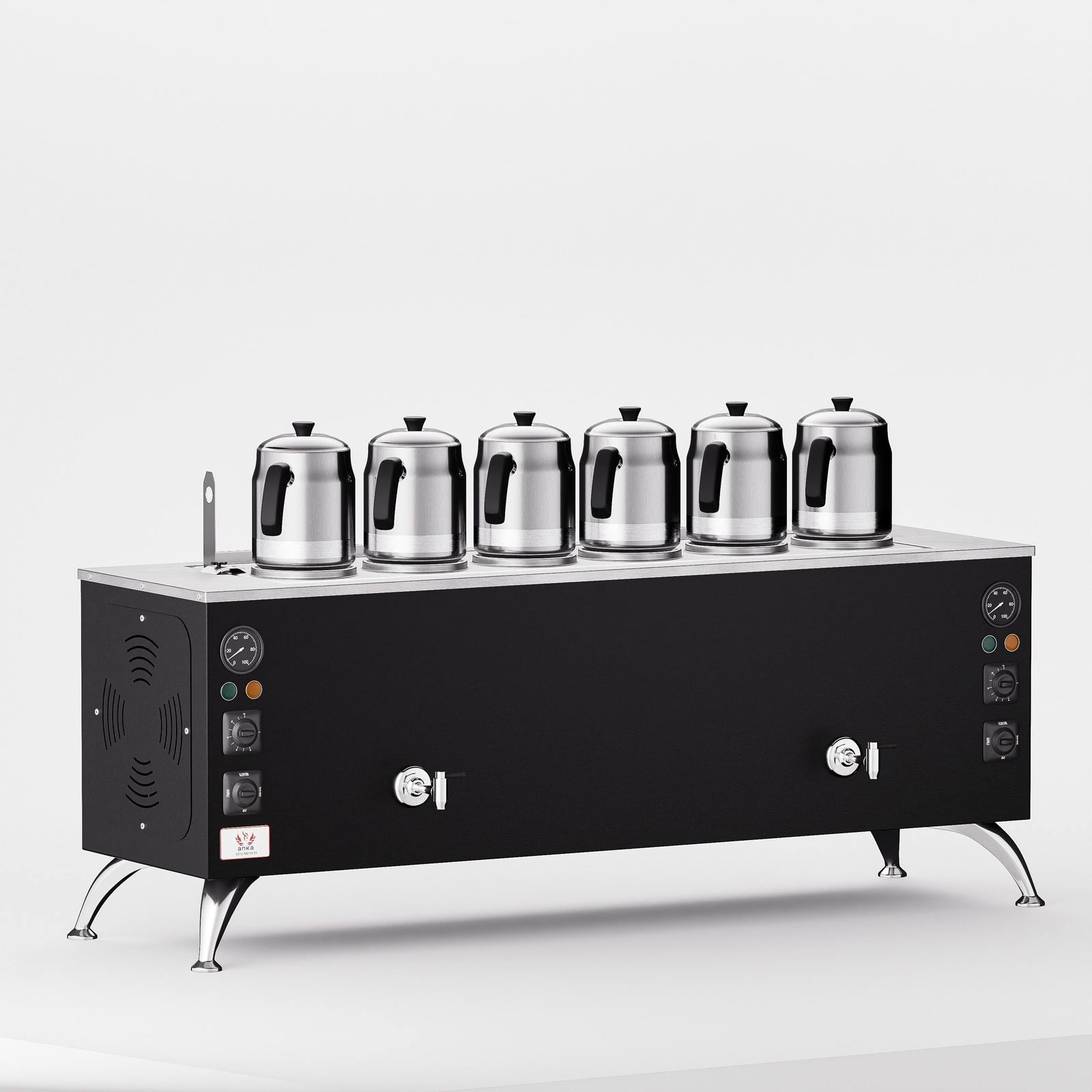 Anka Black Pro Compact Elektrikli Çay Makinesi / Kompakt Tasarım, Profesyonel Kullanım,(BPE6)