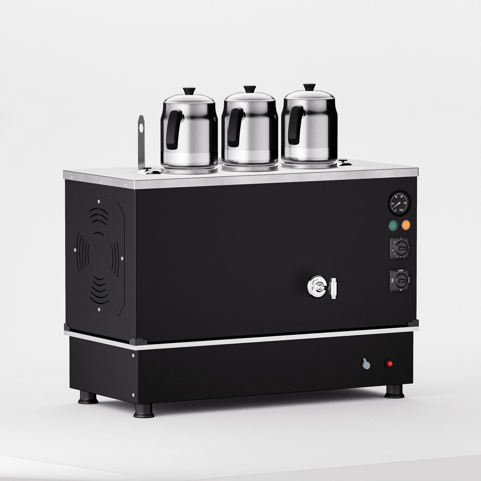 Anka Black Pro Compact Hibrit Çay Makinesi / Kompakt Tasarım, Profesyonel Kullanım, Çift Enerji Esnekliği (BPKO3)