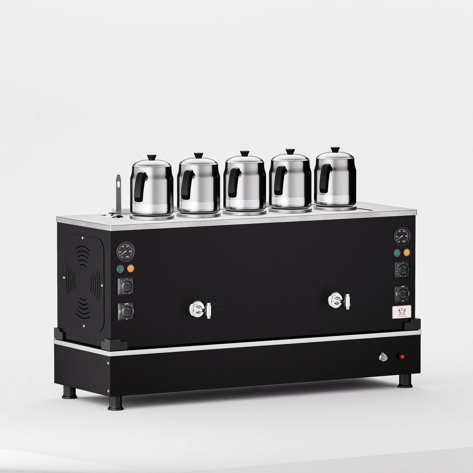 Anka Black Pro Compact Hibrit Çay Makinesi / Kompakt Tasarım, Profesyonel Kullanım, Çift Enerji Esnekliği (BPKO5)