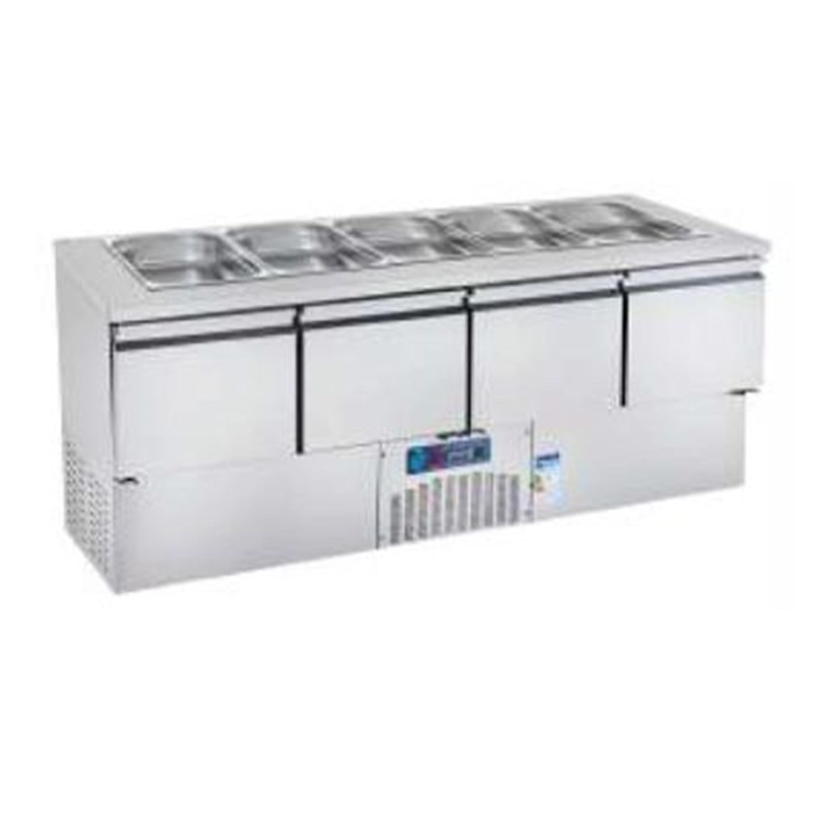 CSA CS-CİH4 700 SH-AK Alttan Motorlu Tezgah Tipi Derin Dondurucu, 632 L, 4 Kapılı