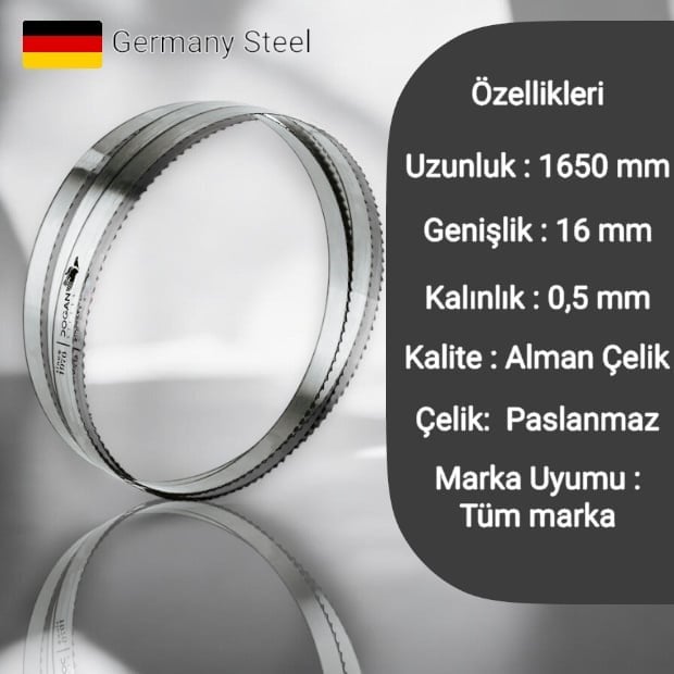 Doğan Çiftel Et Kemik Testeresi 1650*16*0,50 mm (MGB-66100.02)